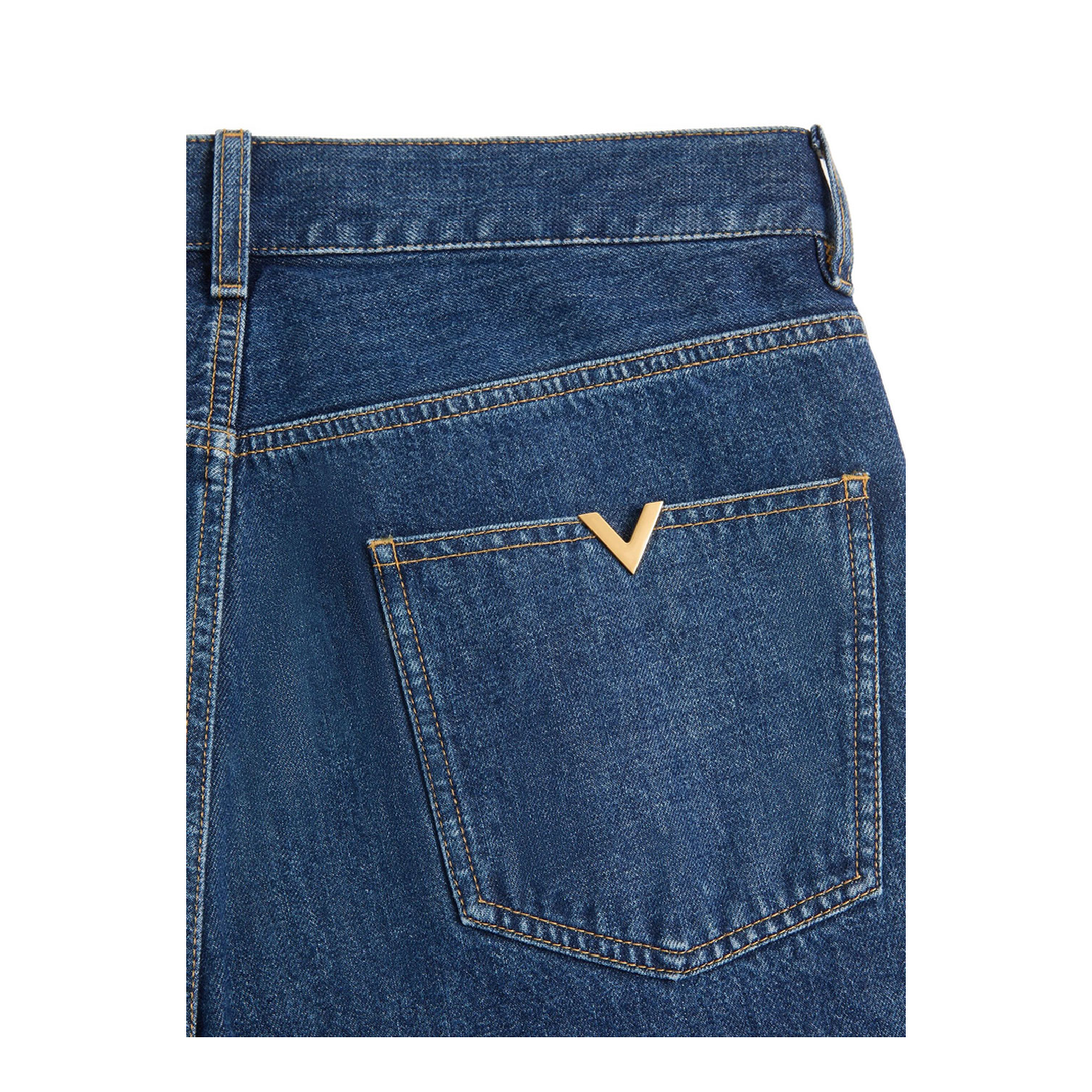 MAYFEYR - Valentino - Denim Trousers With Vgold - VDE15EBKN