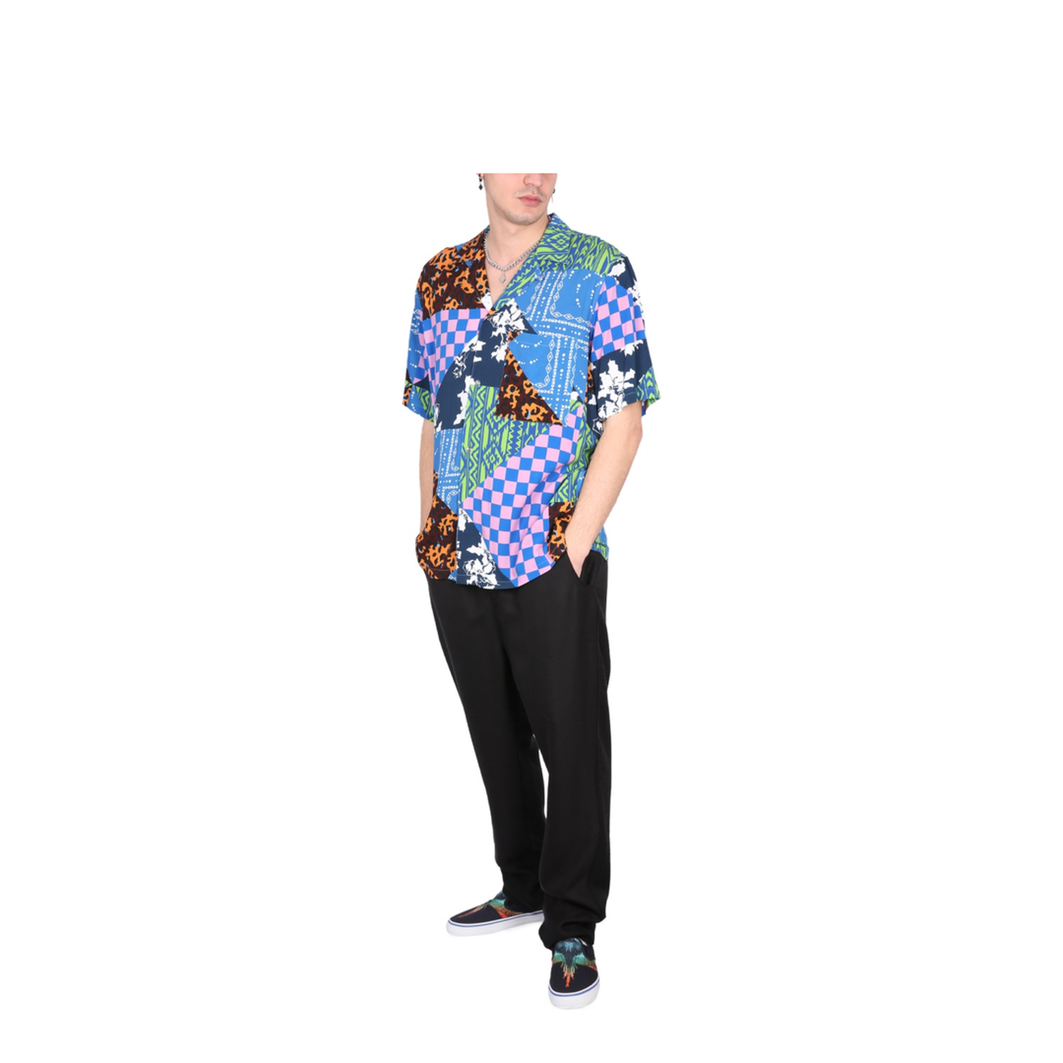 MAYFEYR - MARCELO BURLON COUNTY OF MILAN - Hawaii Mix Match Shirt - CMGG001S23FAB0024584