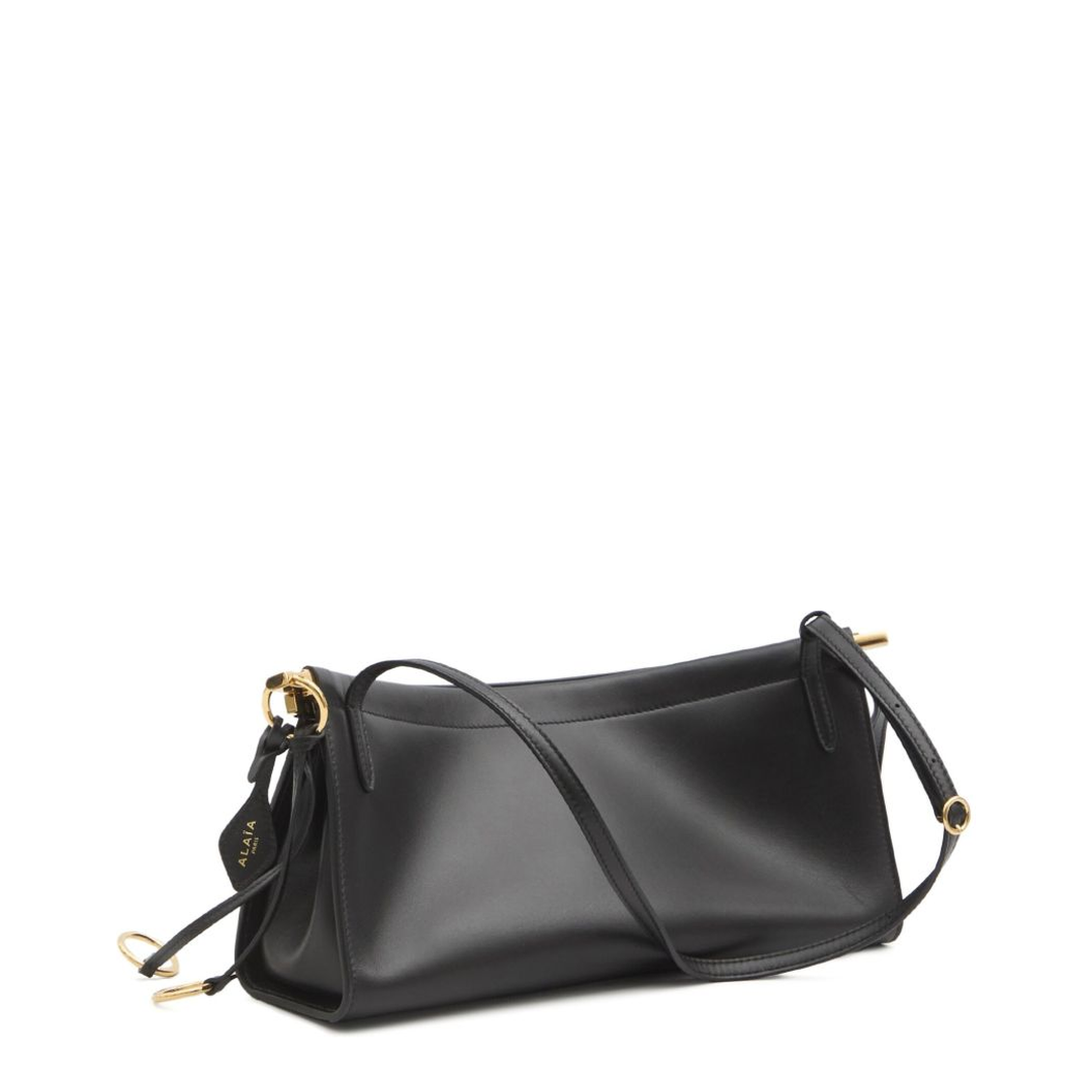 Le Click East West Medium Calfskin Shoulder Bag - Noir