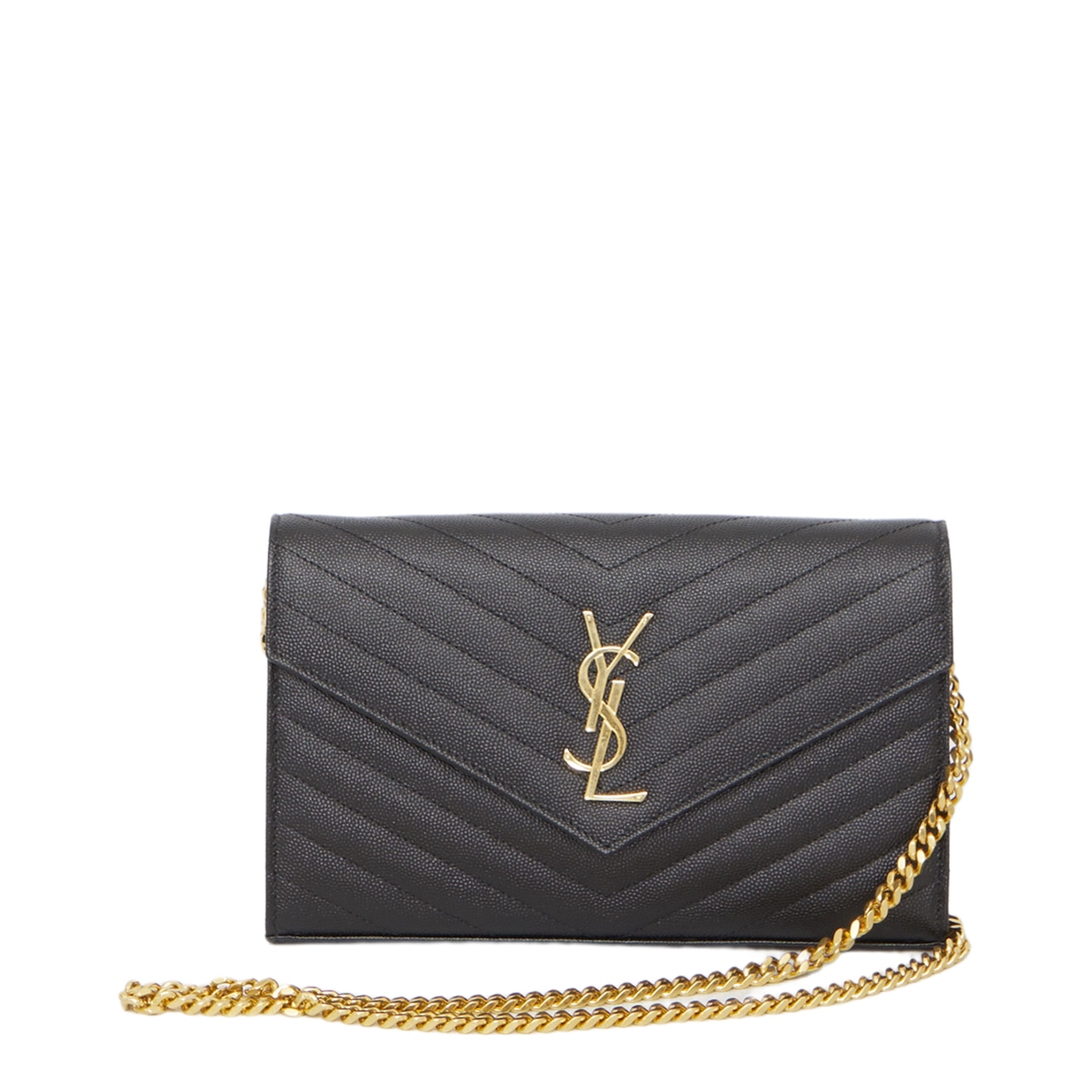 Classic Cassandre Chain Wallet In Grain De Poudre Leather