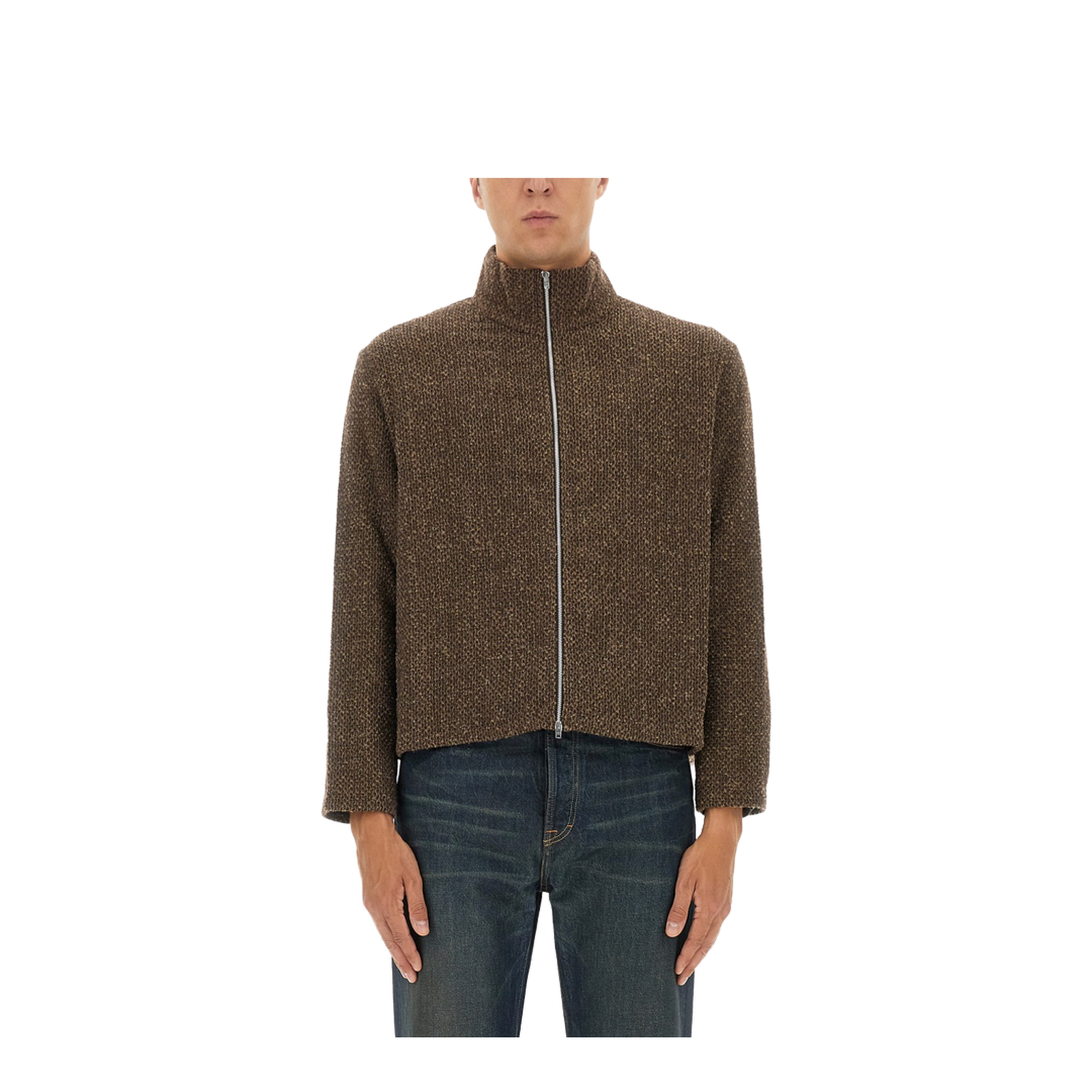 Shrunken Zipered Sweatshirt