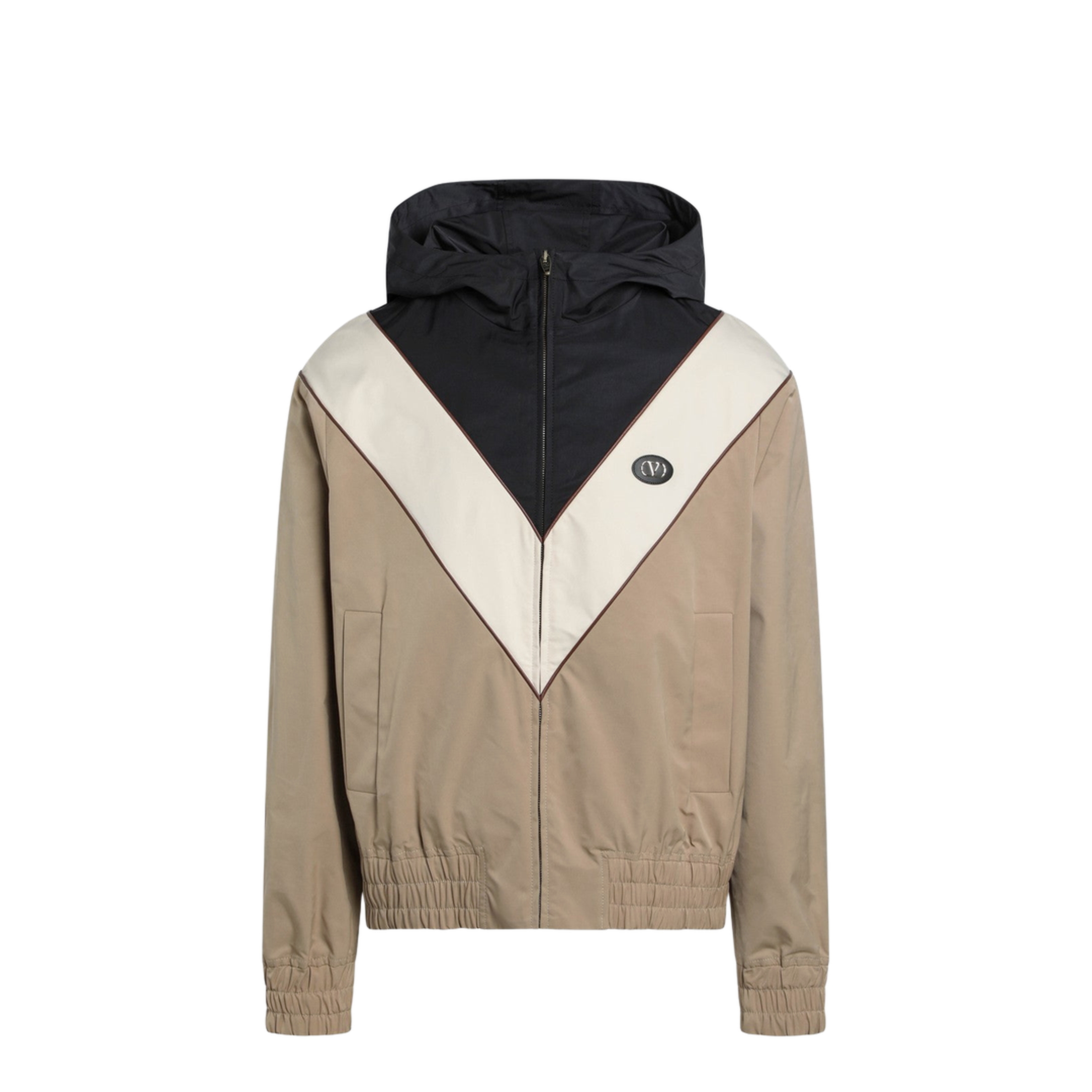 Multicolor Stretch Polyester Bomber Jacket