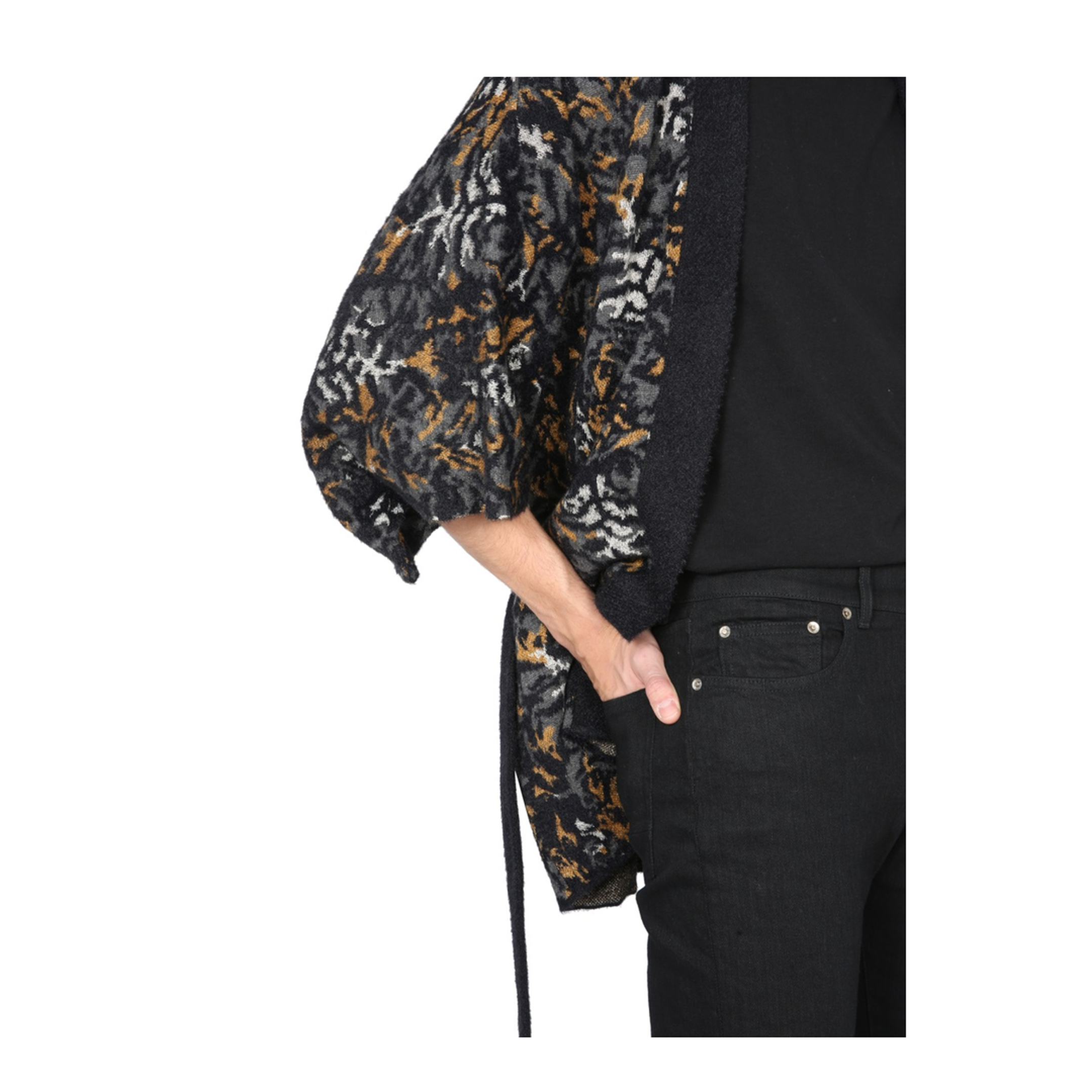 Jacquard Knit Kimono