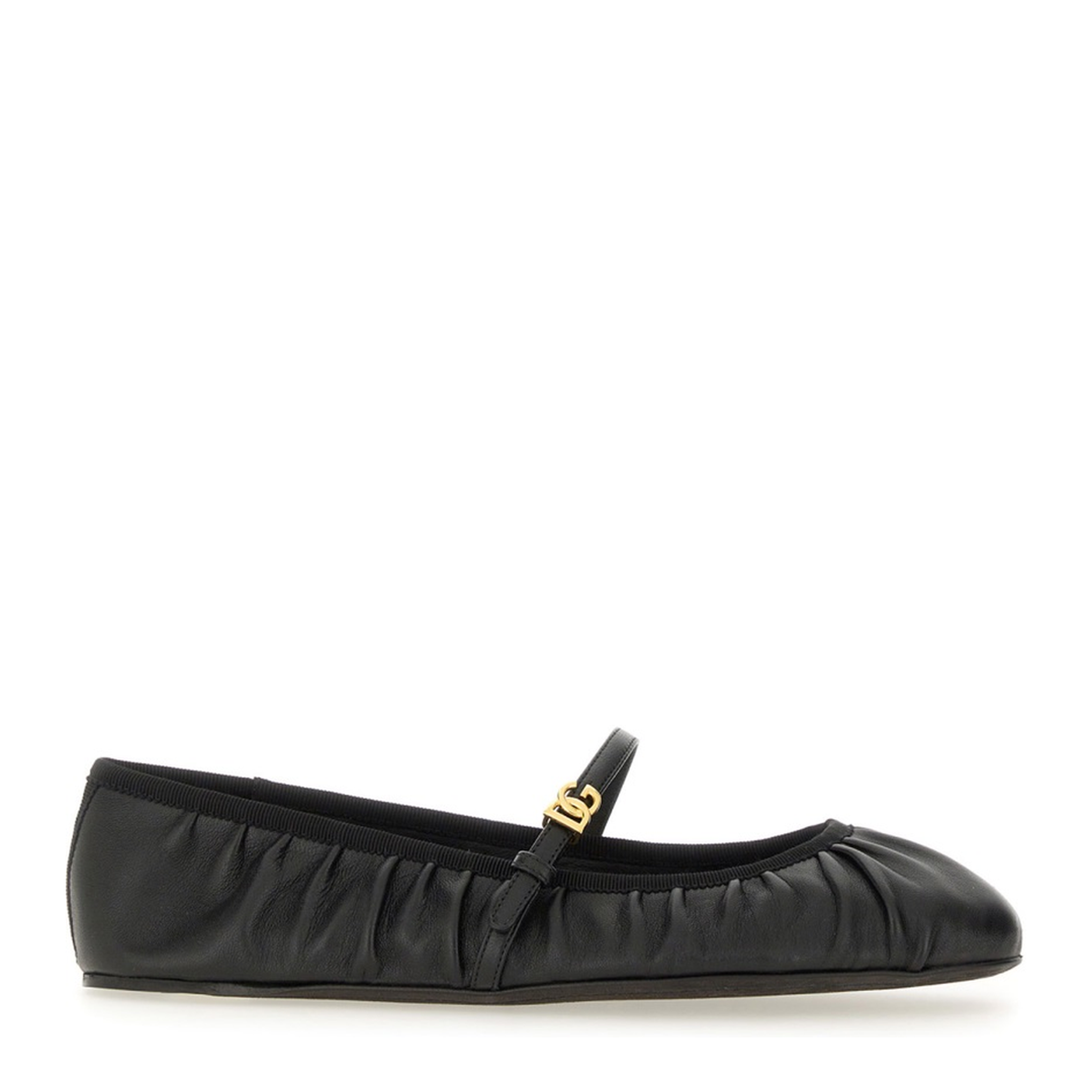 Nappa Leather Ballet Flats in Black