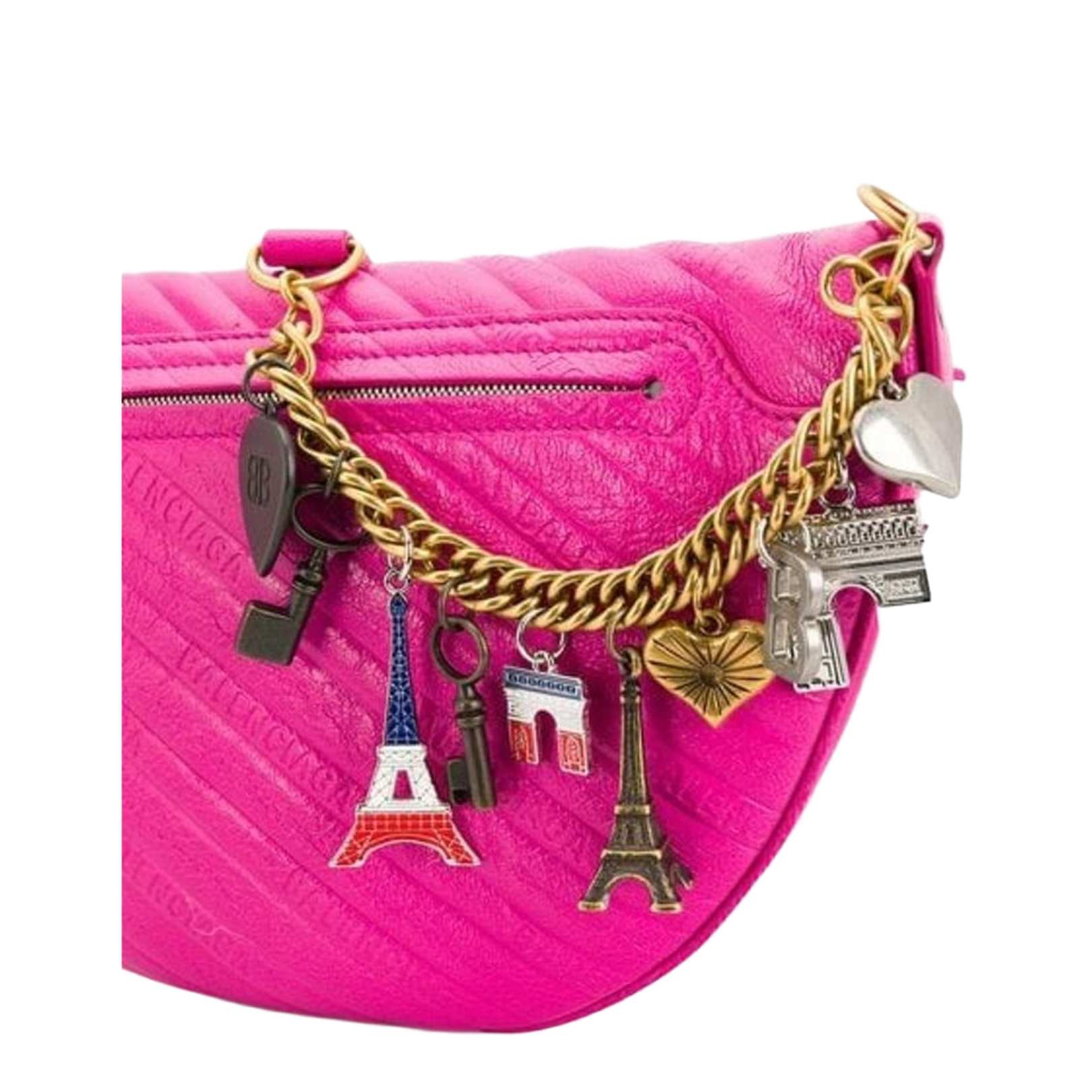 Fuchsia Leather Waist Bag