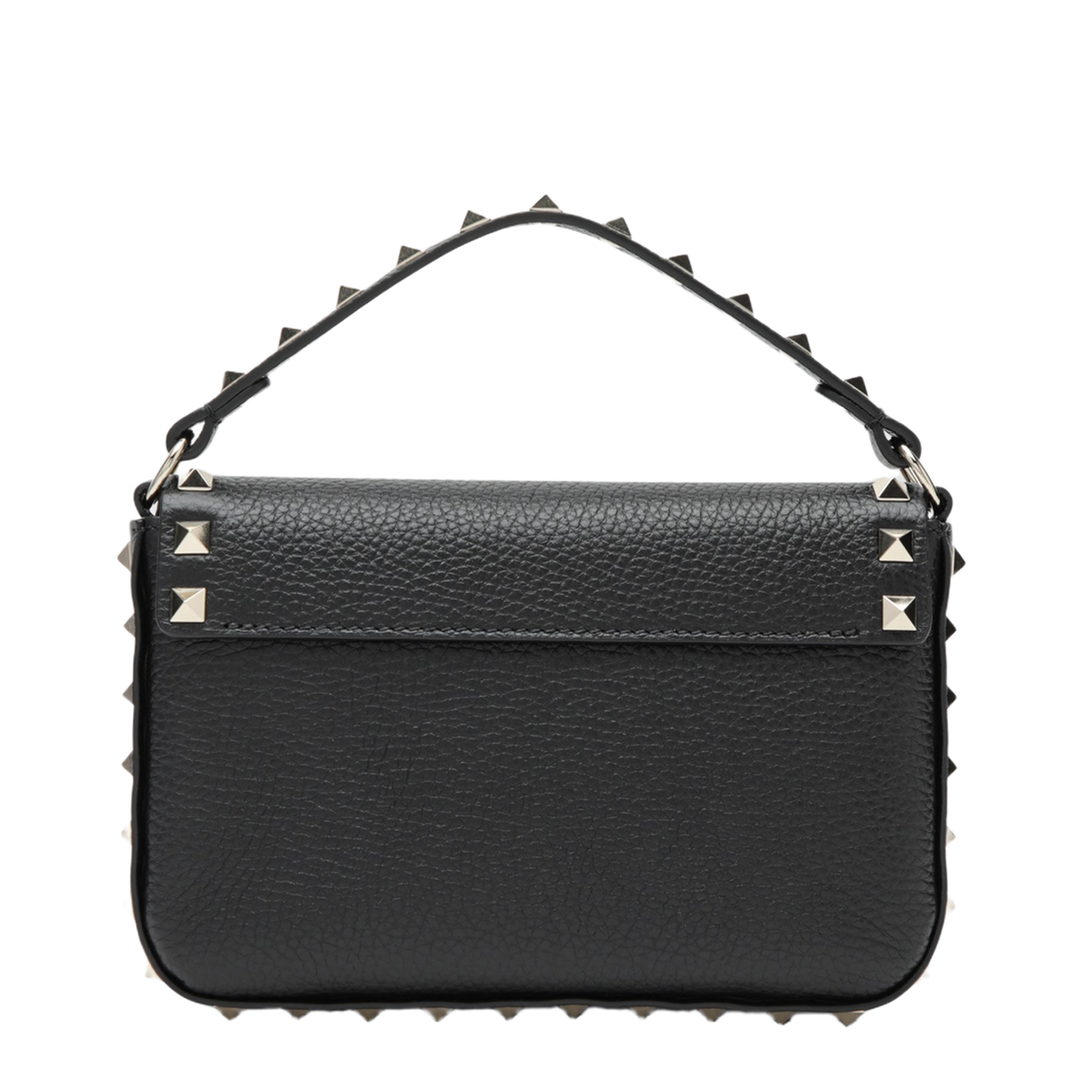 MAYFEYR - Valentino - Rockstud Pouch In Grained Calfskin Leather, Black - 9W2P0W07VSH0NO