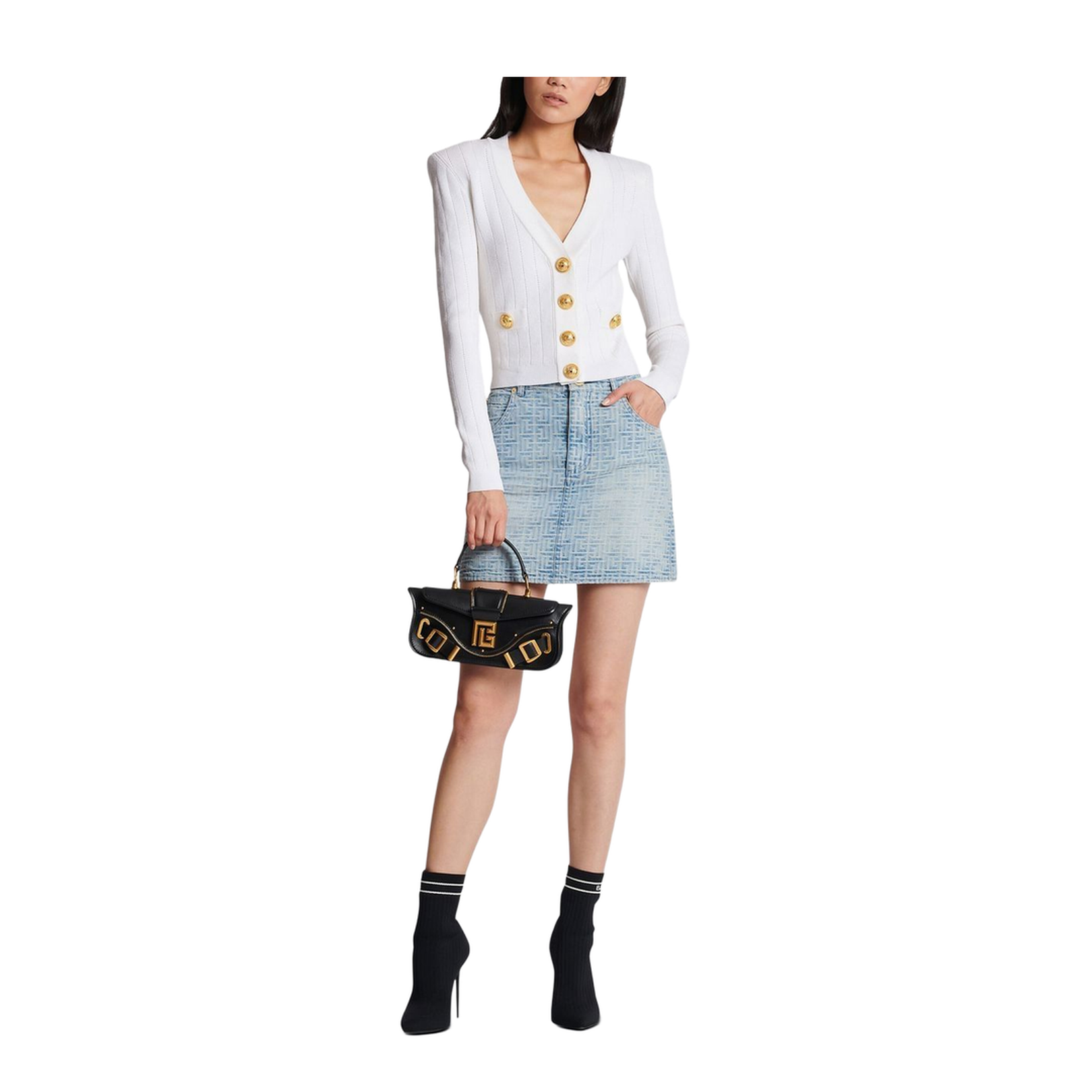 Cloud White Knitted Sweater