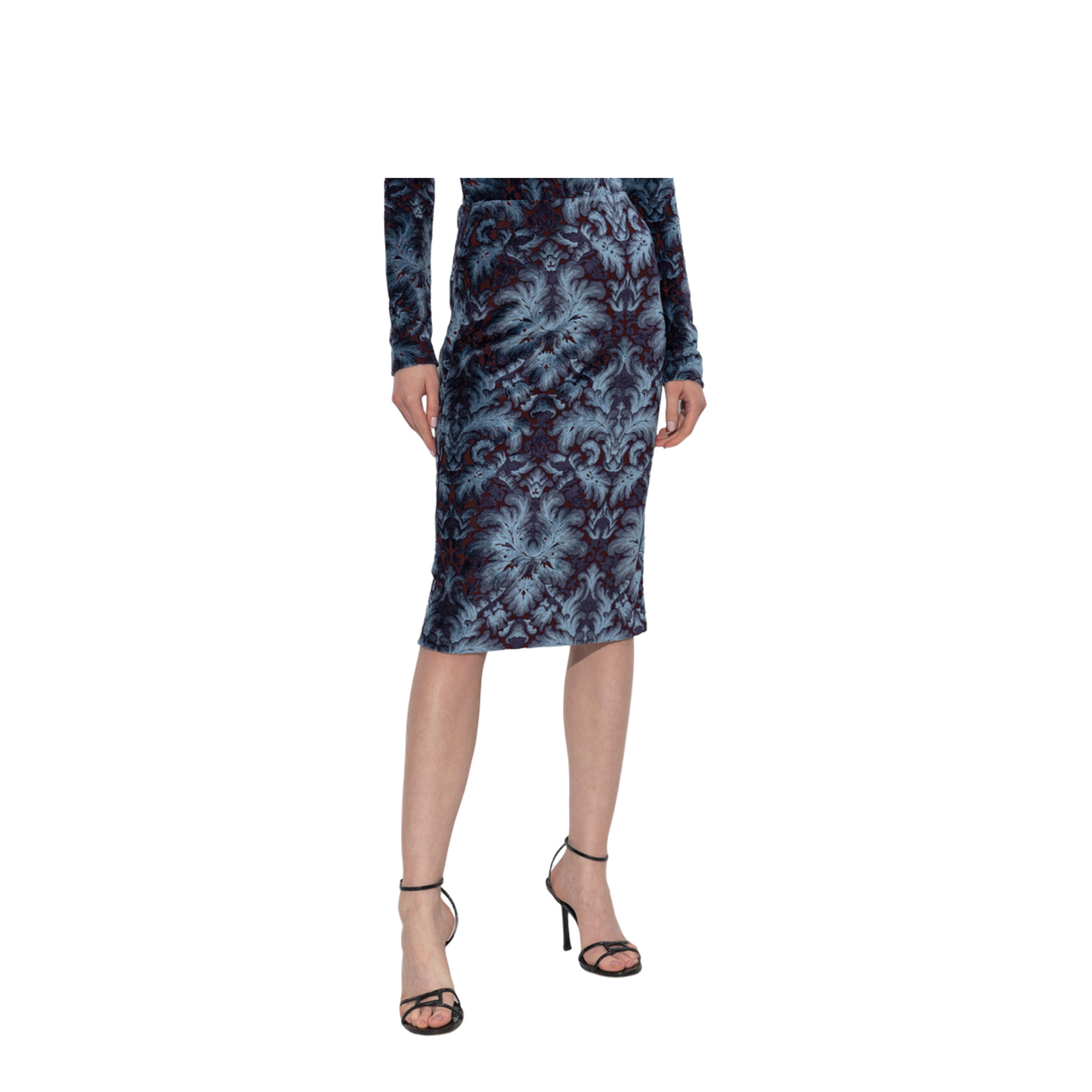 Skirt with a velvet finish