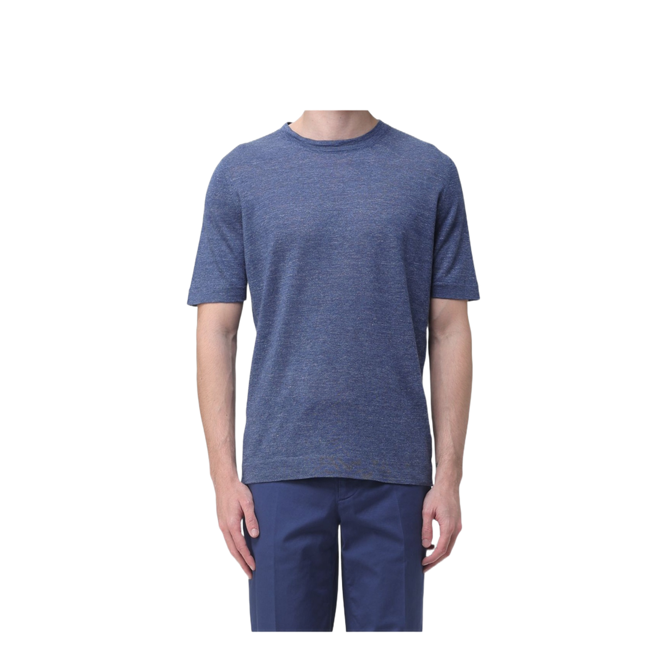 Blue Linen Blend Sweater