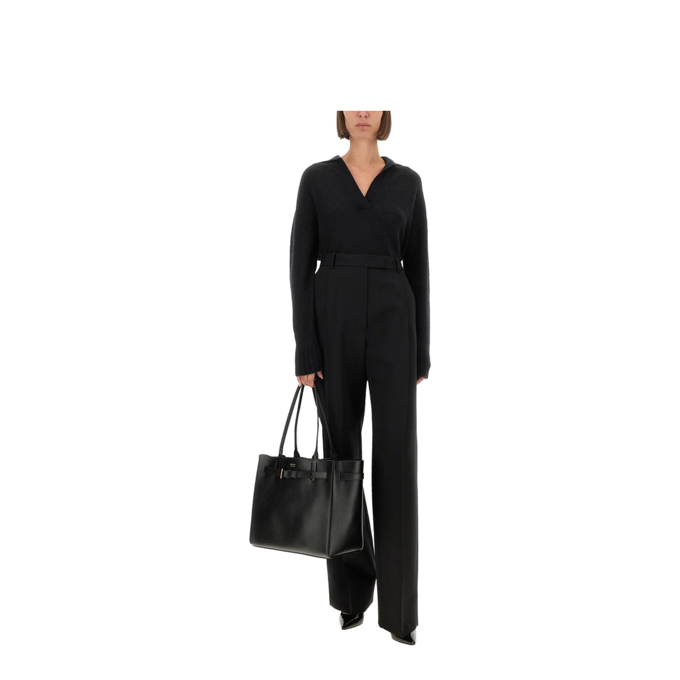 Sharp Wool Pants with Pleats