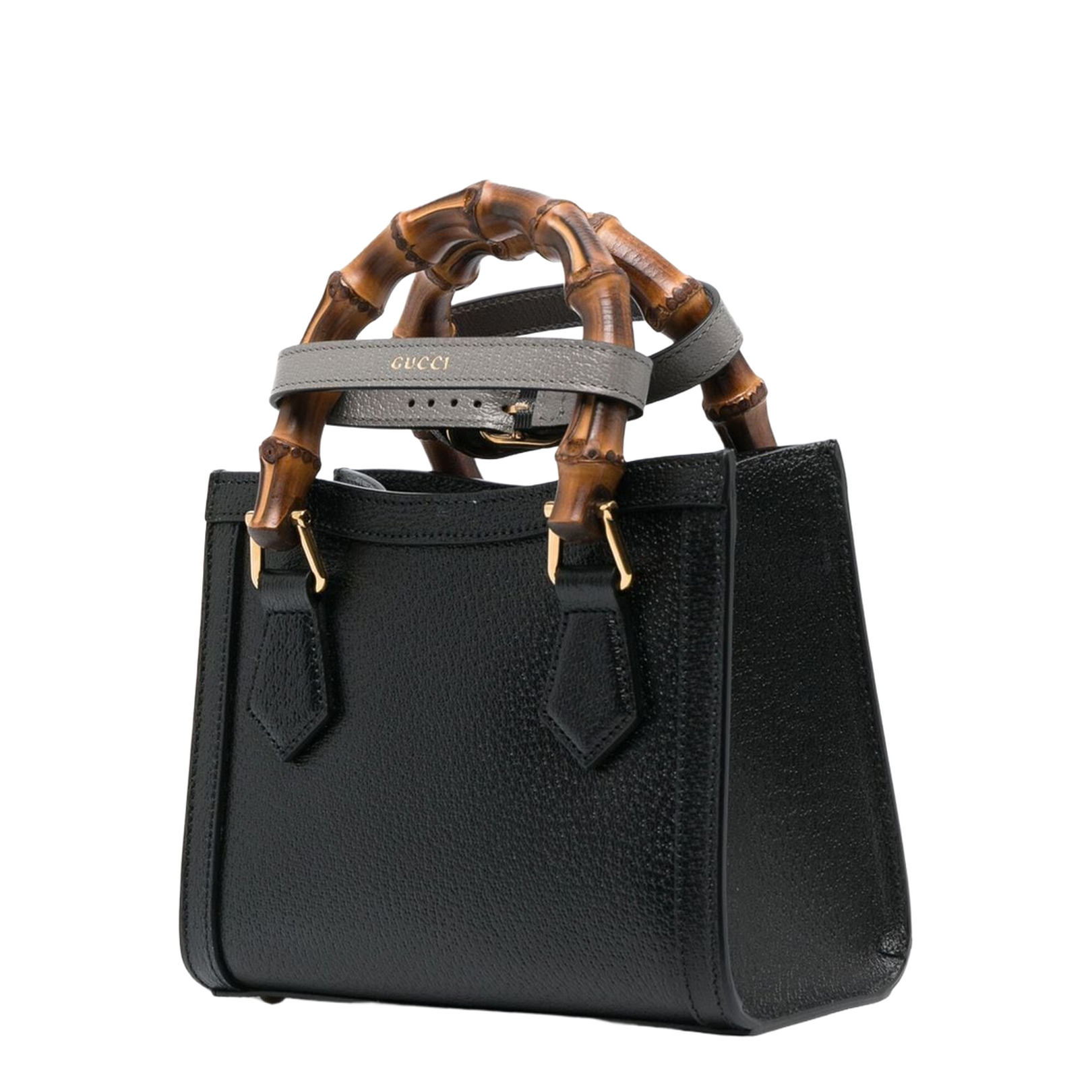 Diana Small Leather Tote Bag - Black