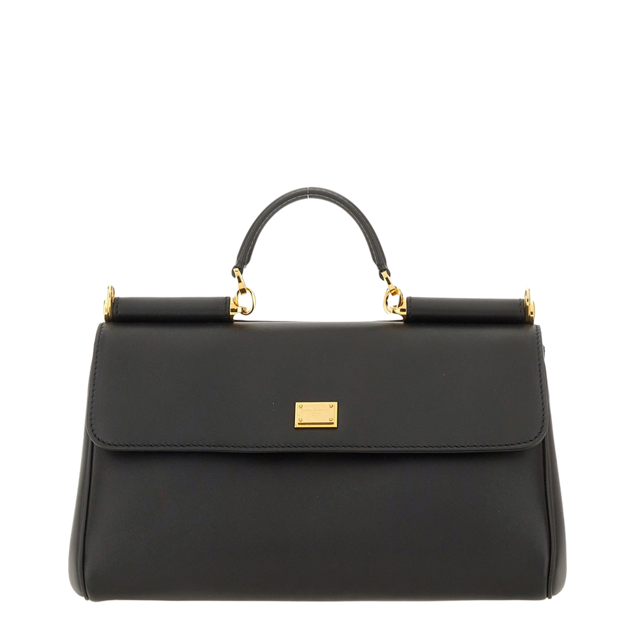 My Sicily handbag in plongé calfskin in Black