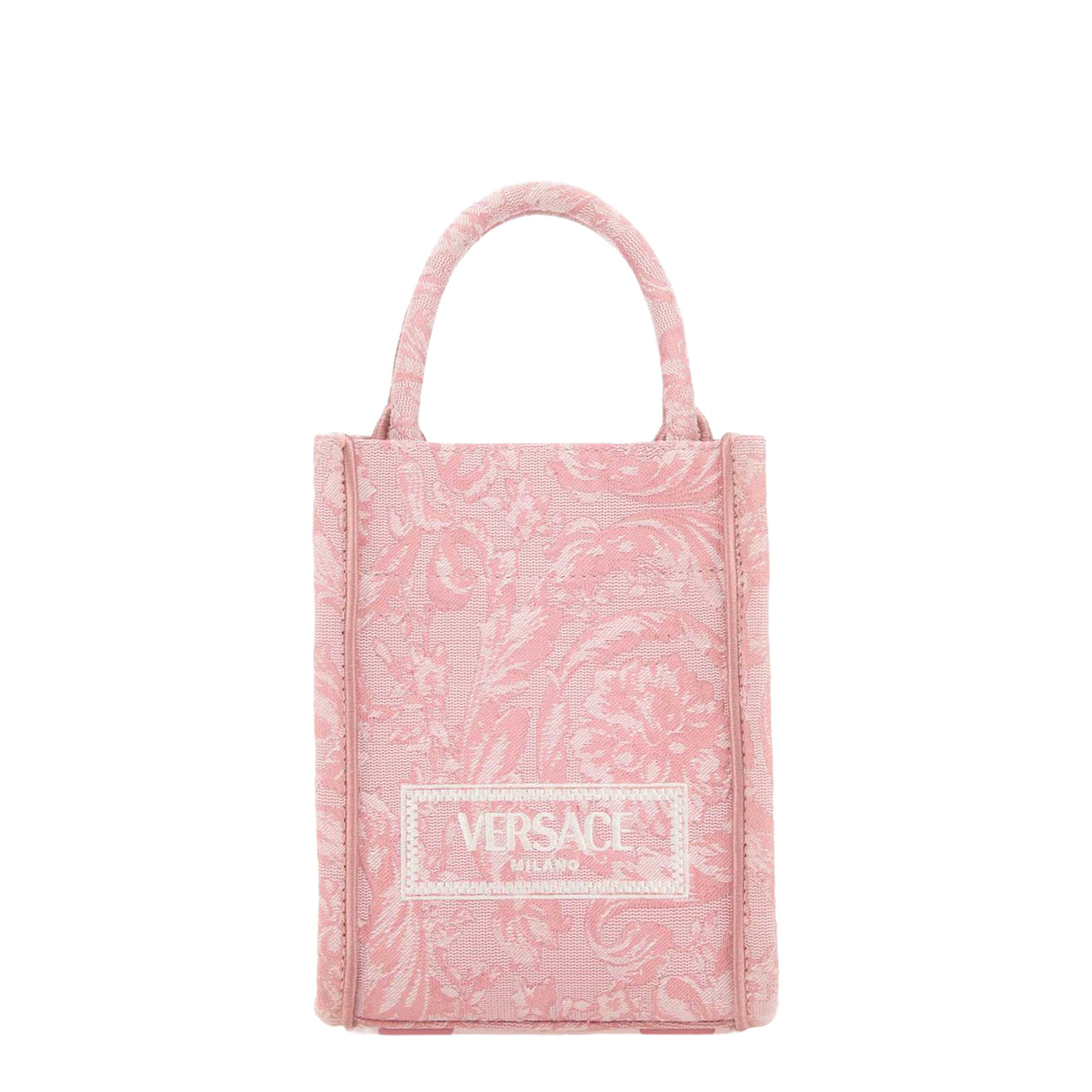トートバッグ VERSACE Embroidered Fabric Mini Athena Handbag Embroidered Fabric Mini Athena Handbag – MAYFEYR