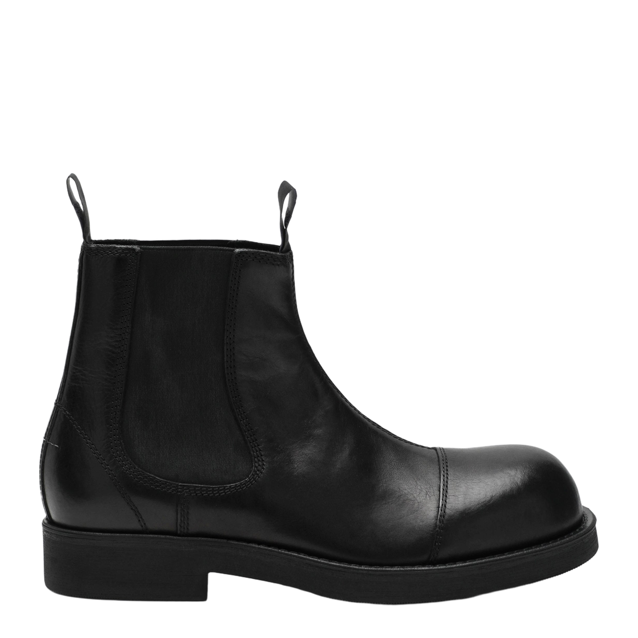 MAYFEYR - Mm6 Maison Margiela - Black Leather Chelsea Biker Boots - SH1WU0014P7431T8013