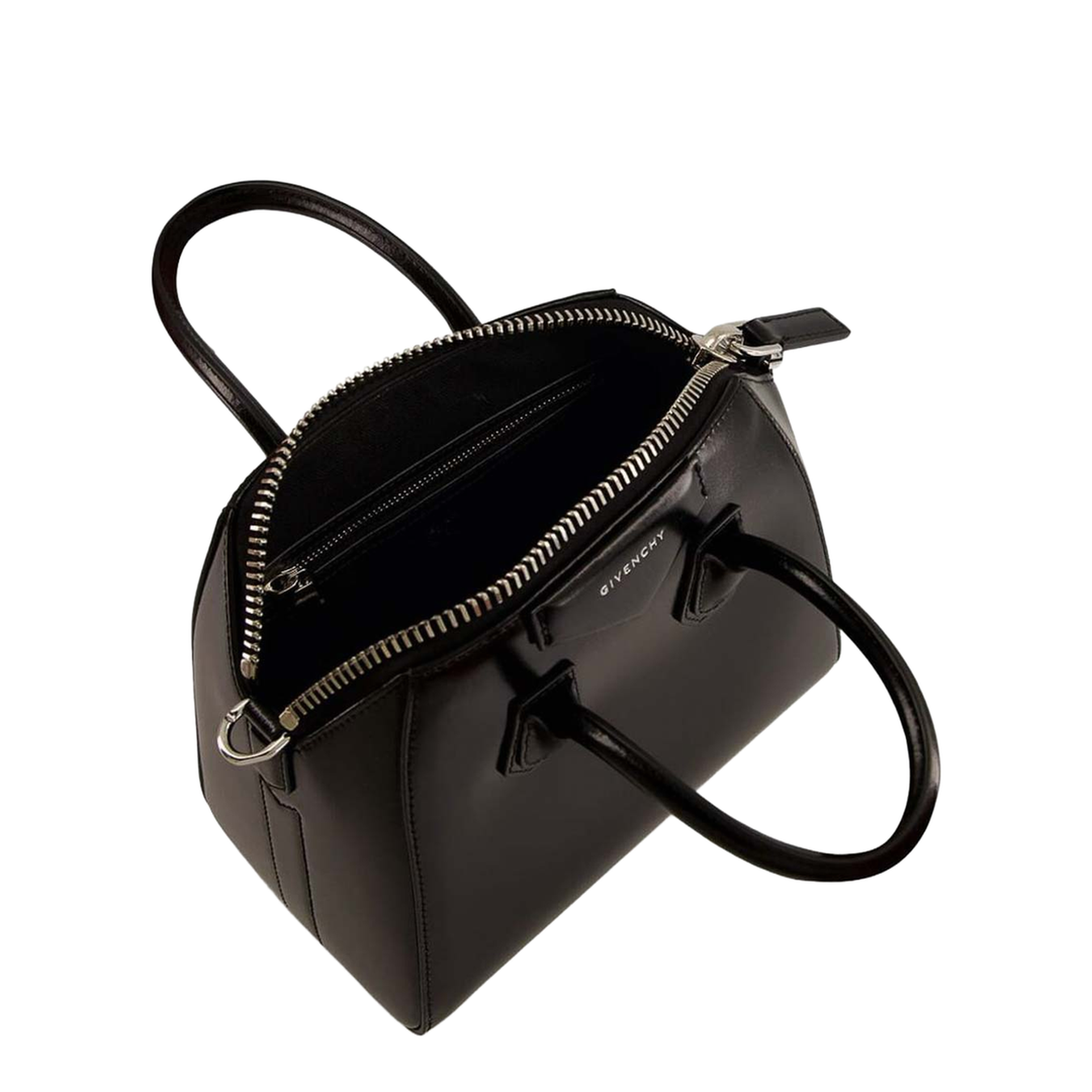 Antigona Mini Leather Shoulder Bag in Black