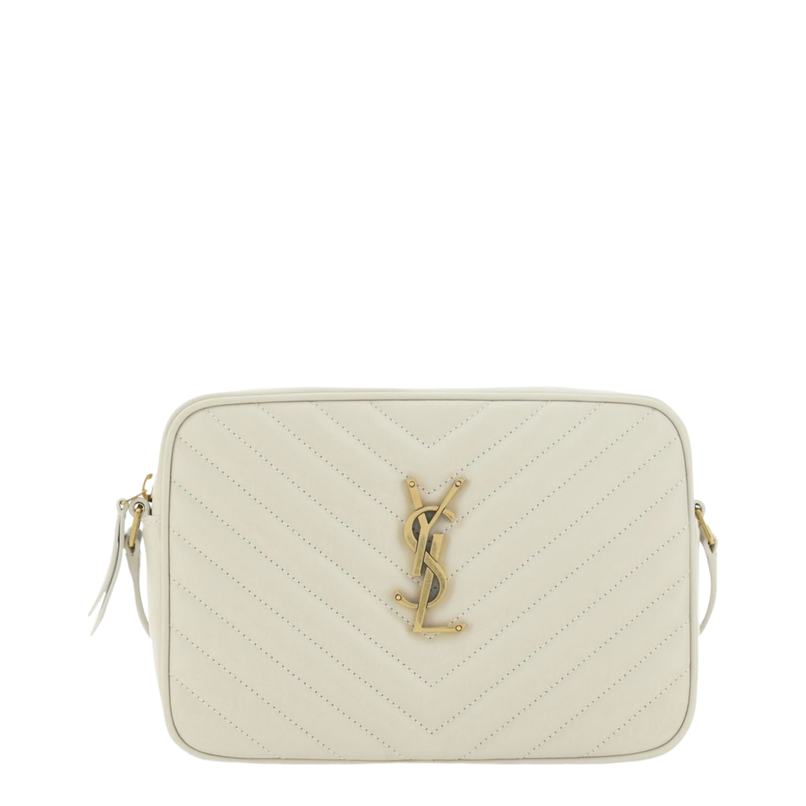 Lou Leather Camera Bags - Cream