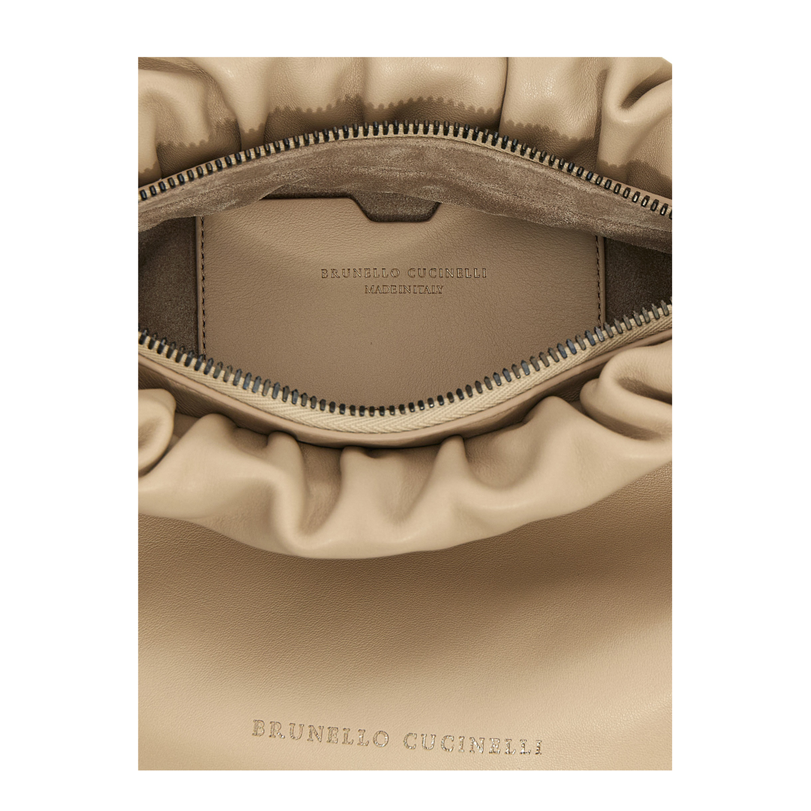 Brioche Hobo Soft Bag With Precious Chain