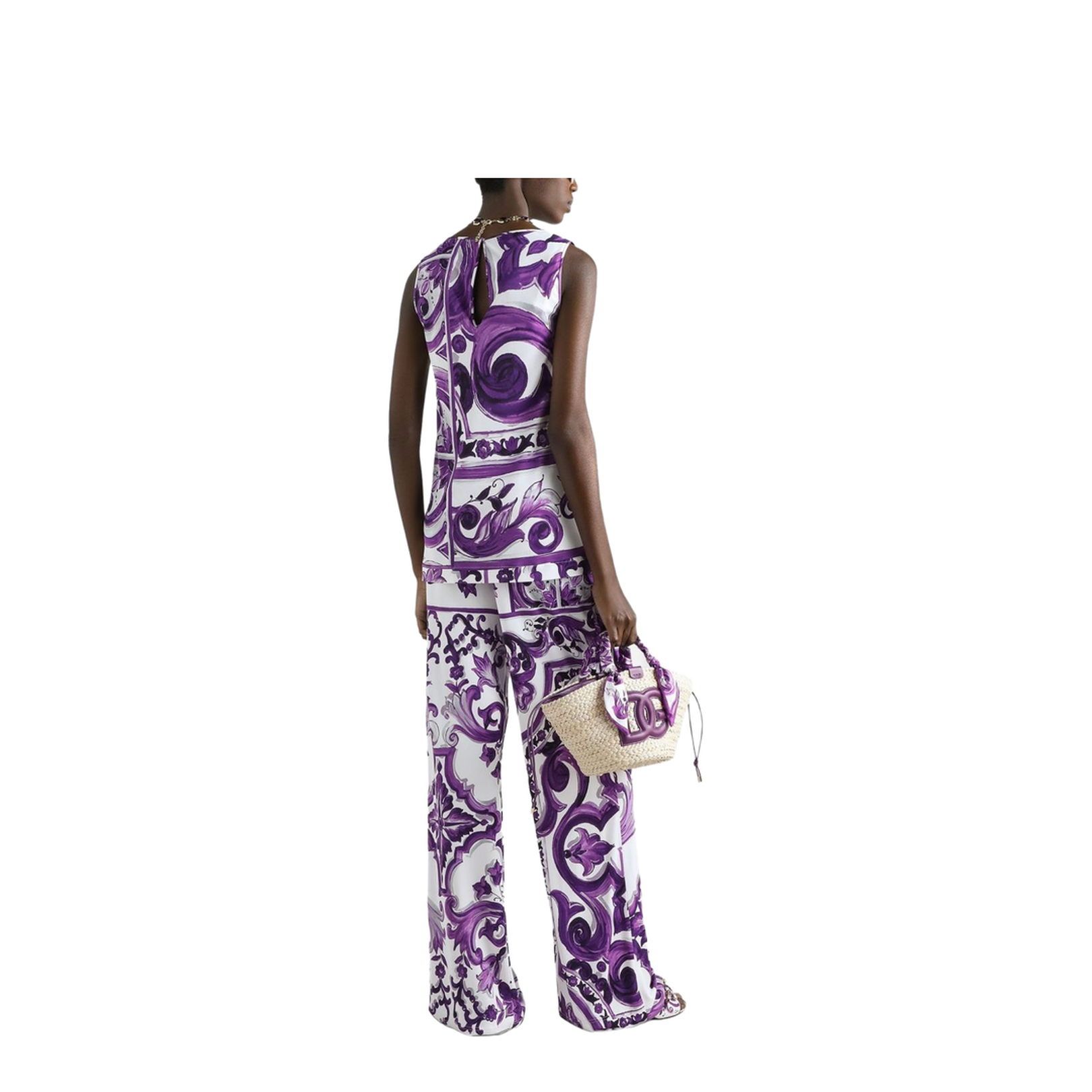 Majolica-print top in Multicolor