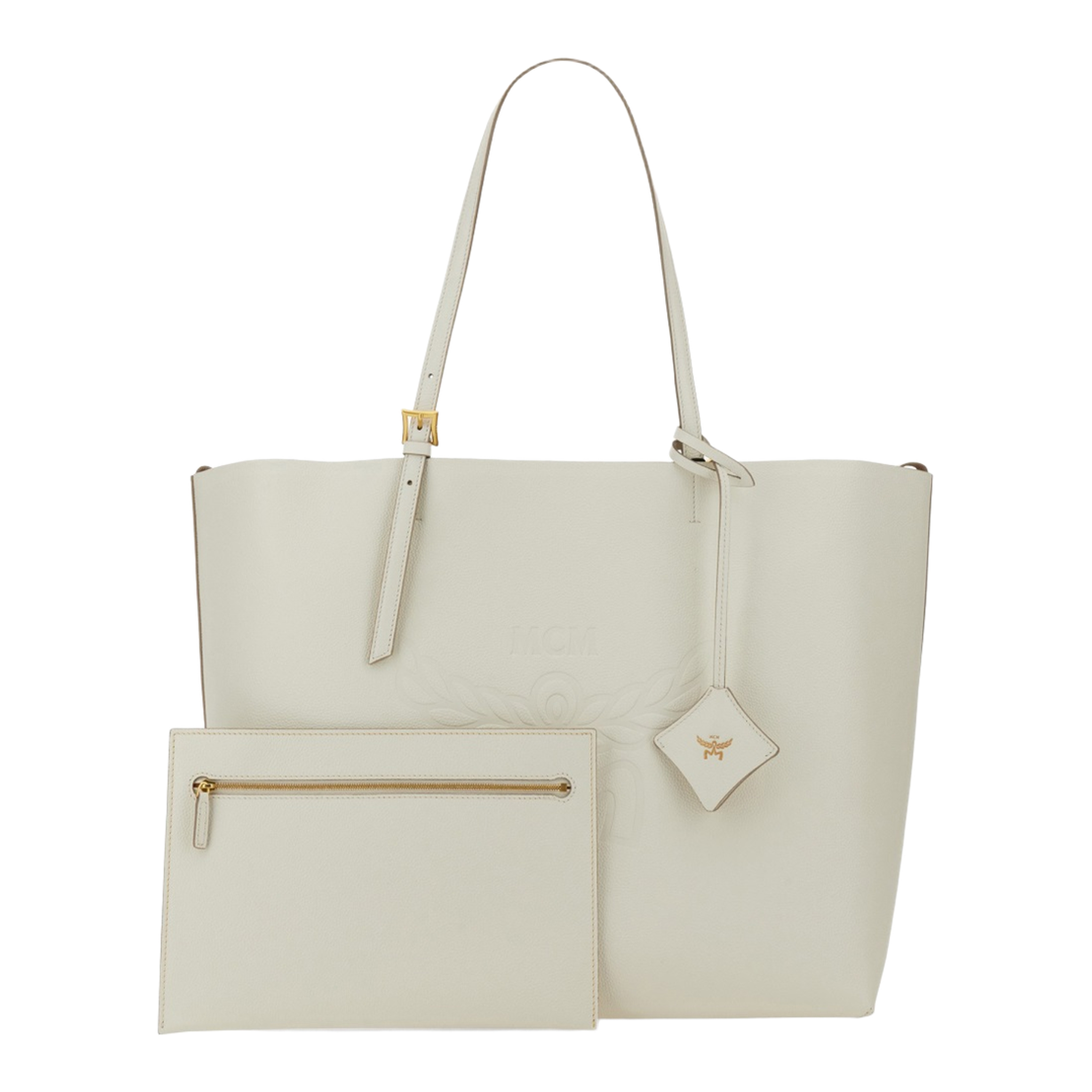 White Leather Large Himmel Shopping Bag