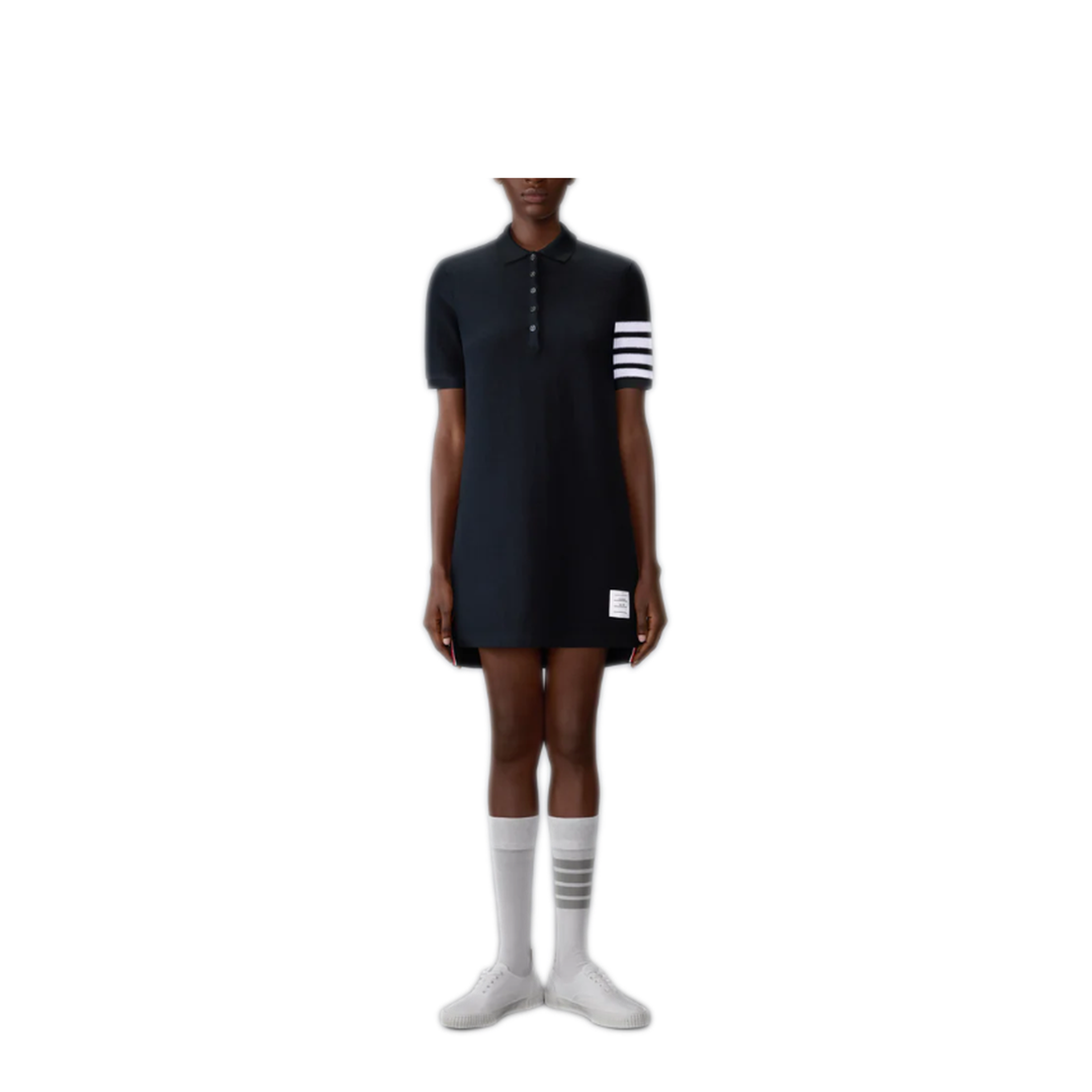 MAYFEYR - Thom Browne - Polo Dress In Textured Pique With Eng 4 Bar - FJD134AJ0248415
