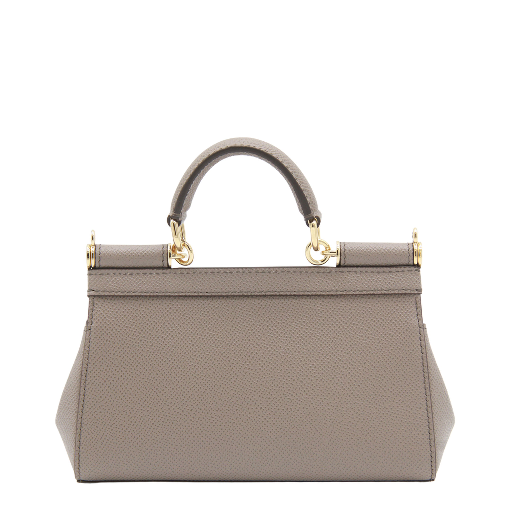 Sicily Mini Calfskin Top Handle Bag - Beige