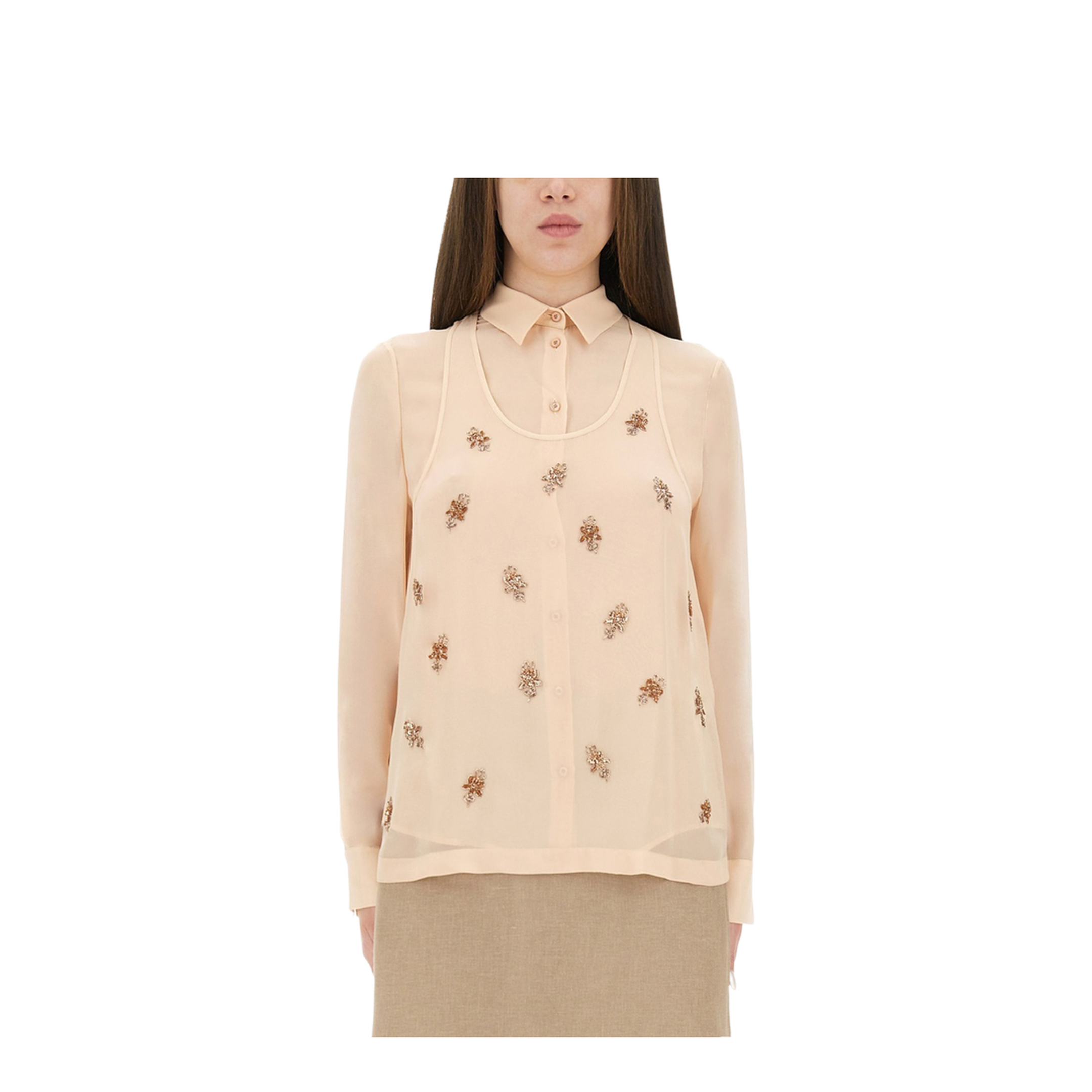 Embroidered Georgette Top