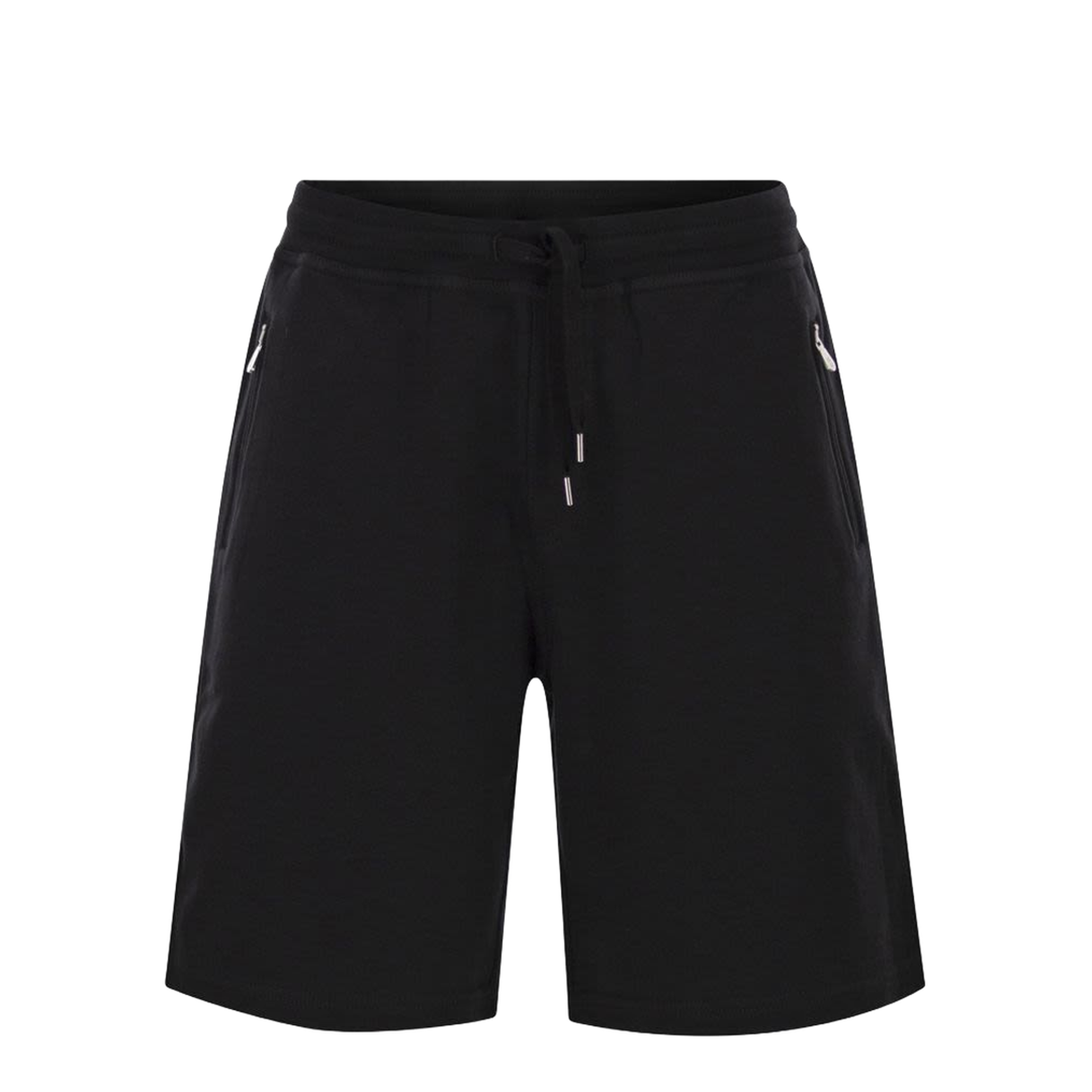 Techno Cotton Fleece Bermuda Shorts Black