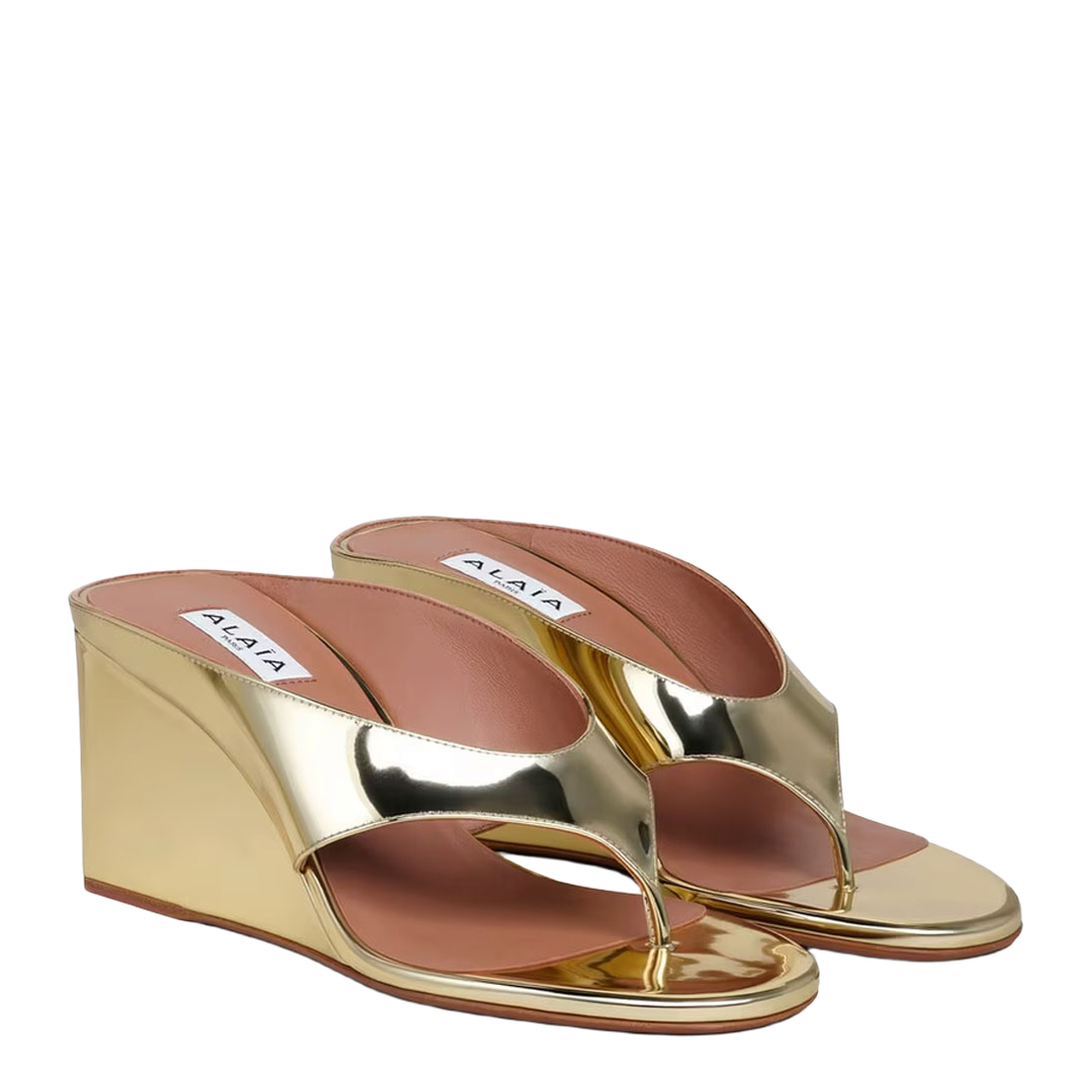 MAYFEYR - Alaia - Cube Thong Mule In Mirror Fabric - AA3M105A047