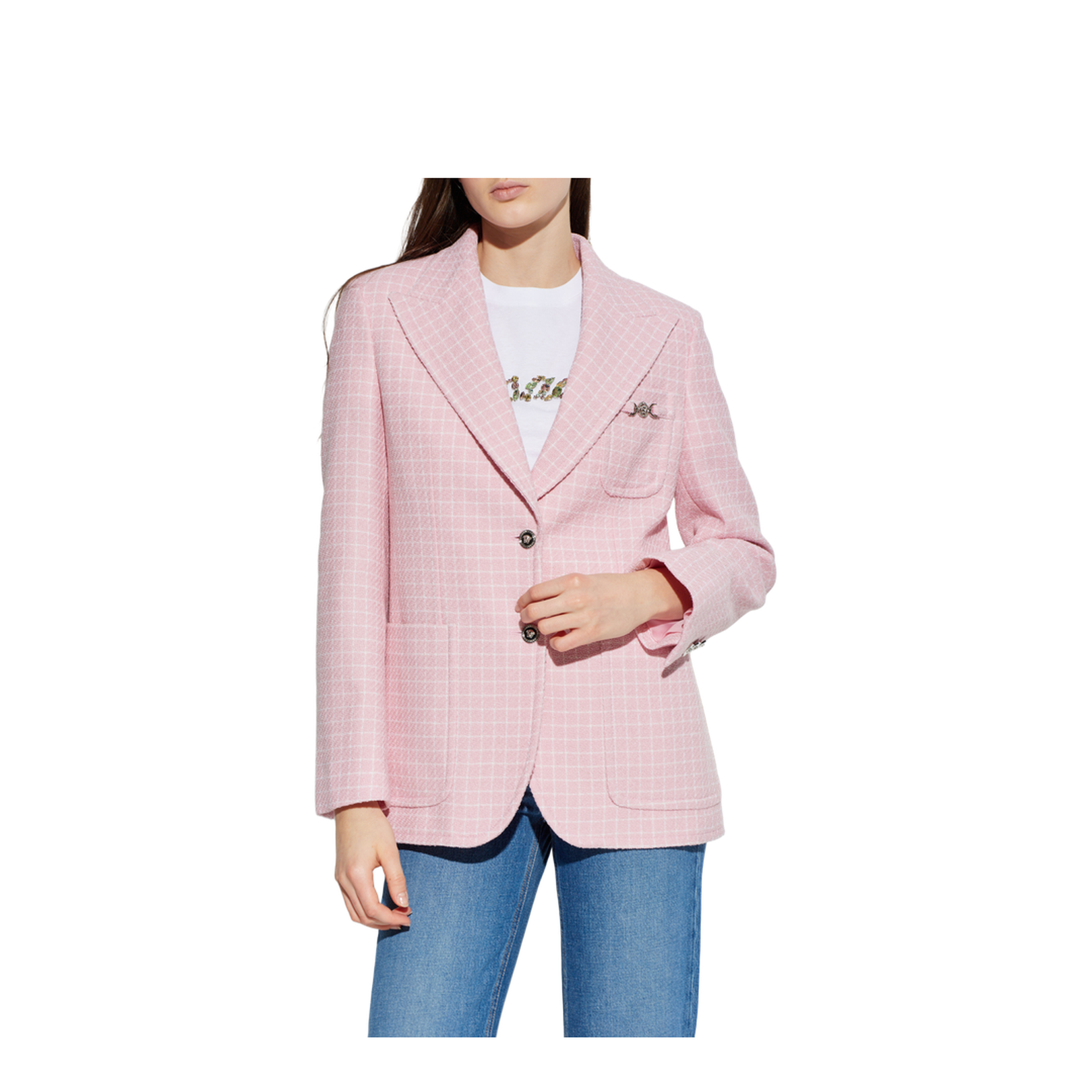 Checked Pattern Blazer