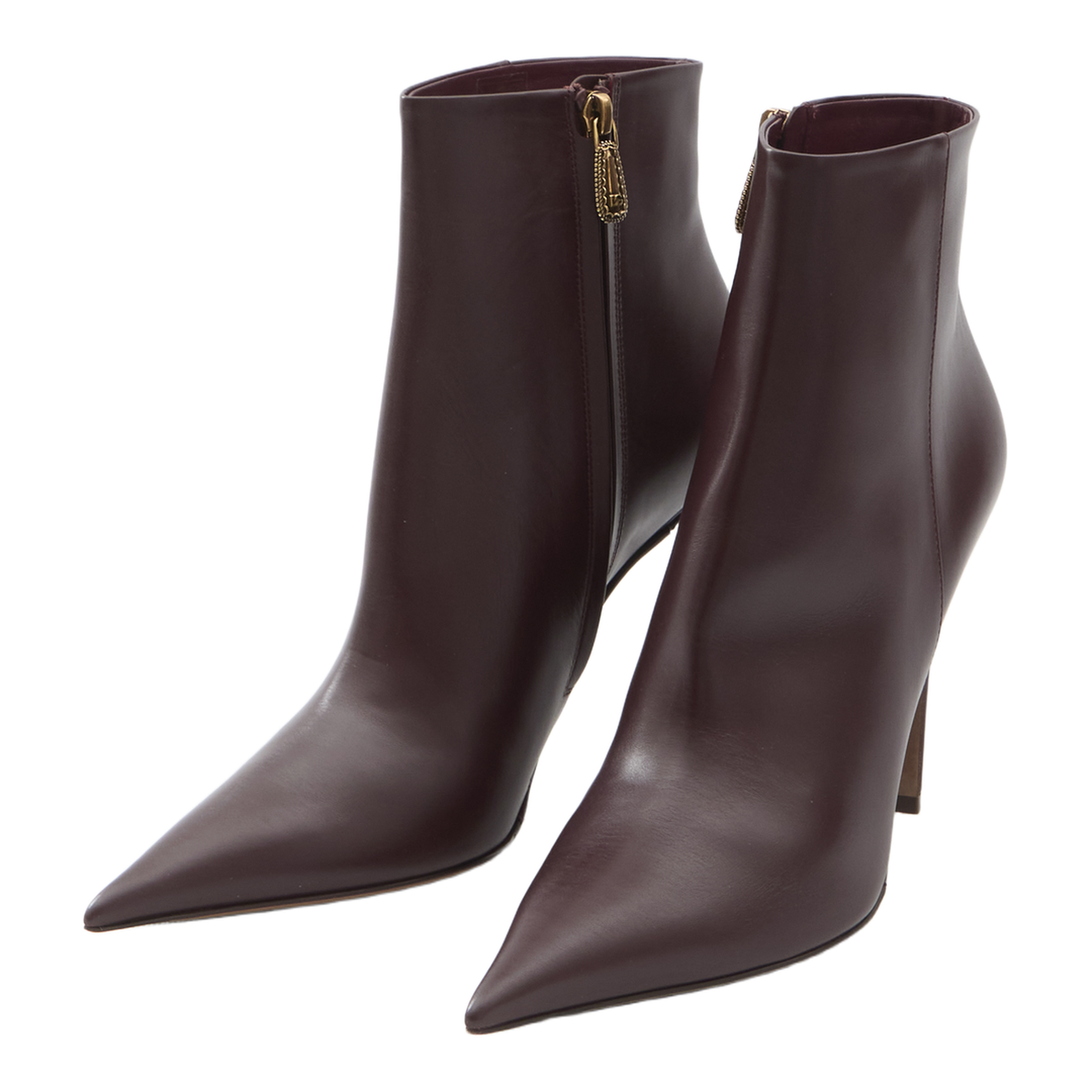 Devotion Calfskin Ankle Boots in Bordeaux