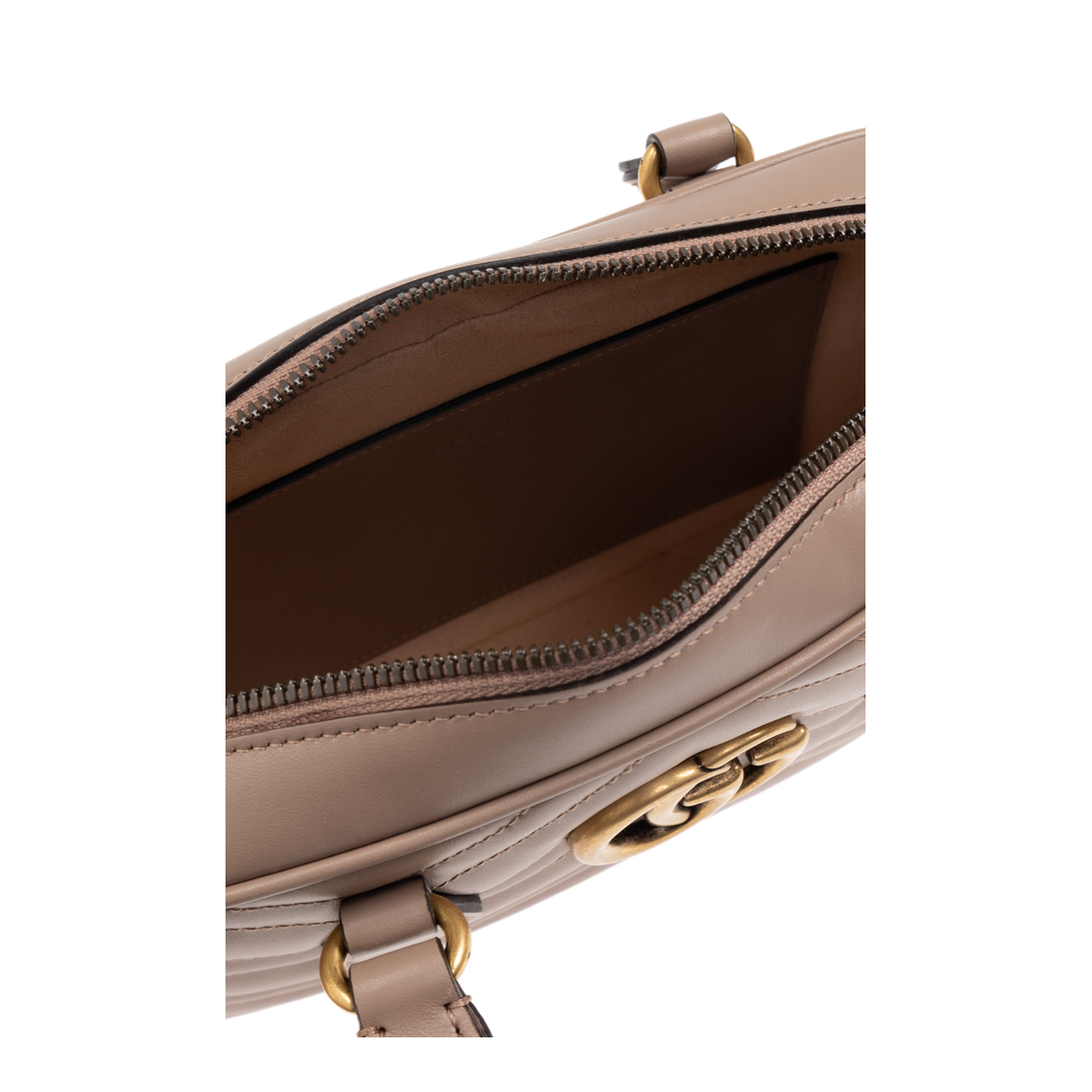 GG Marmont Small Leather Camera Bag - Beige