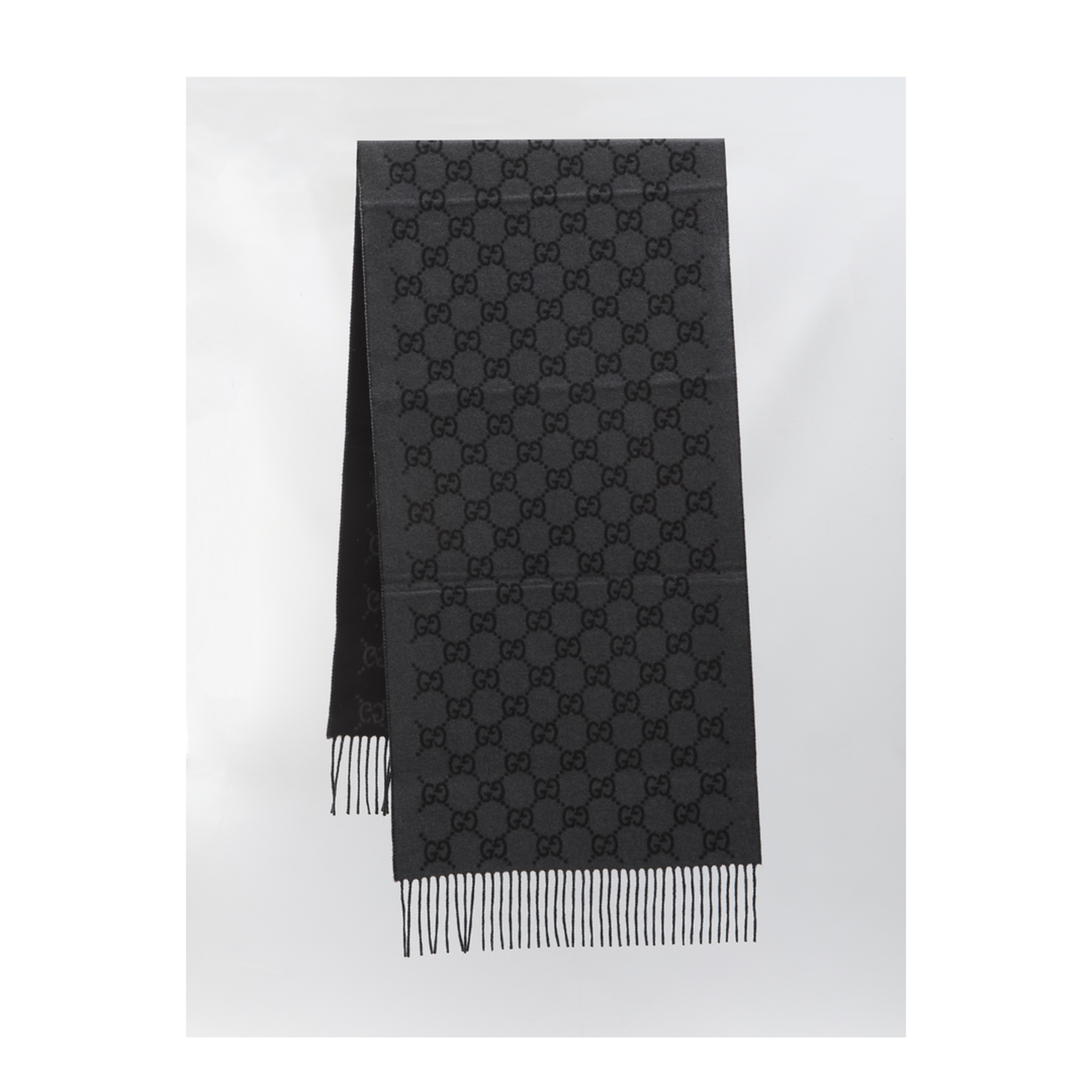 Cashmere Scarf in Dark Grey and Black