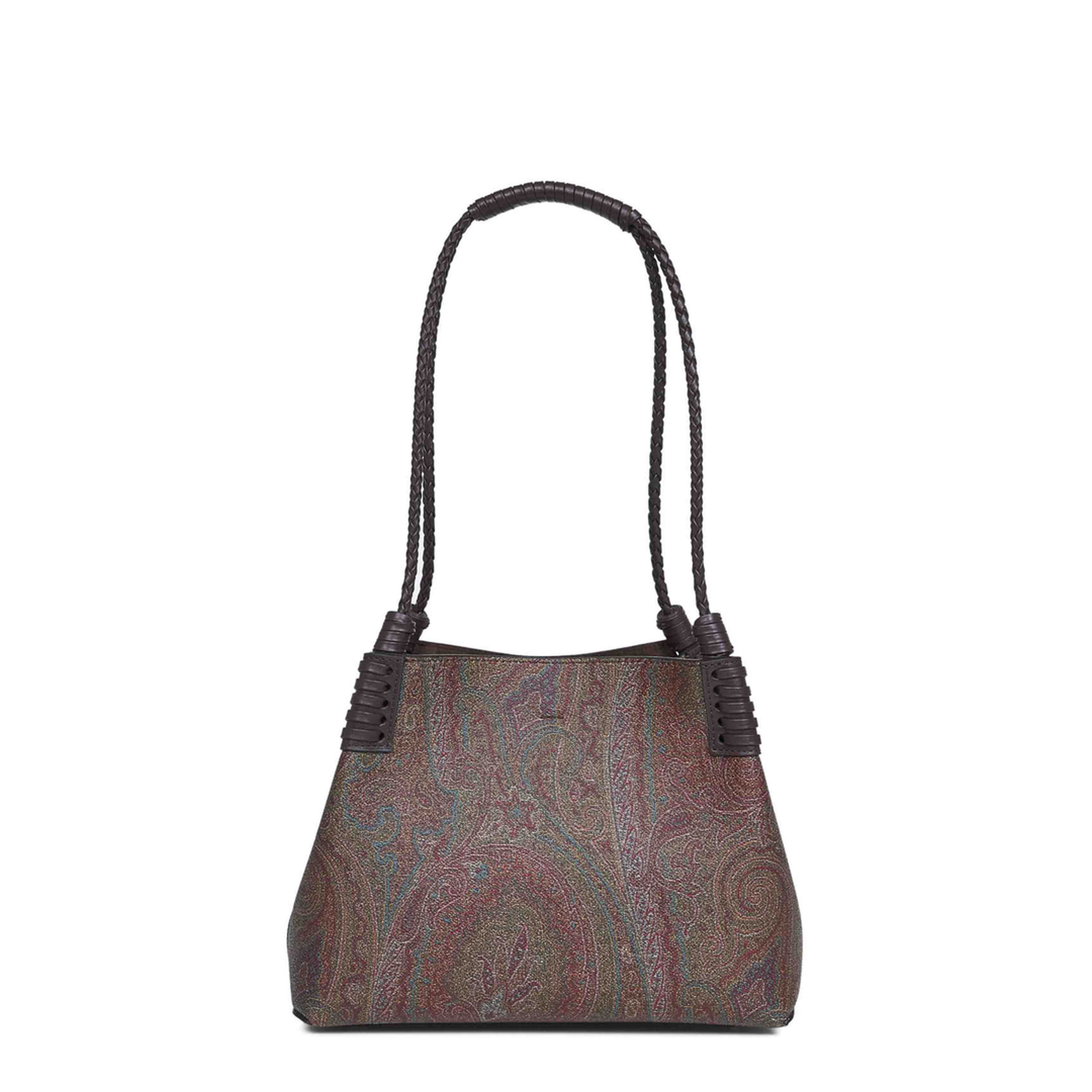 Libra Small Coated Paisley Tote Bag - Brown