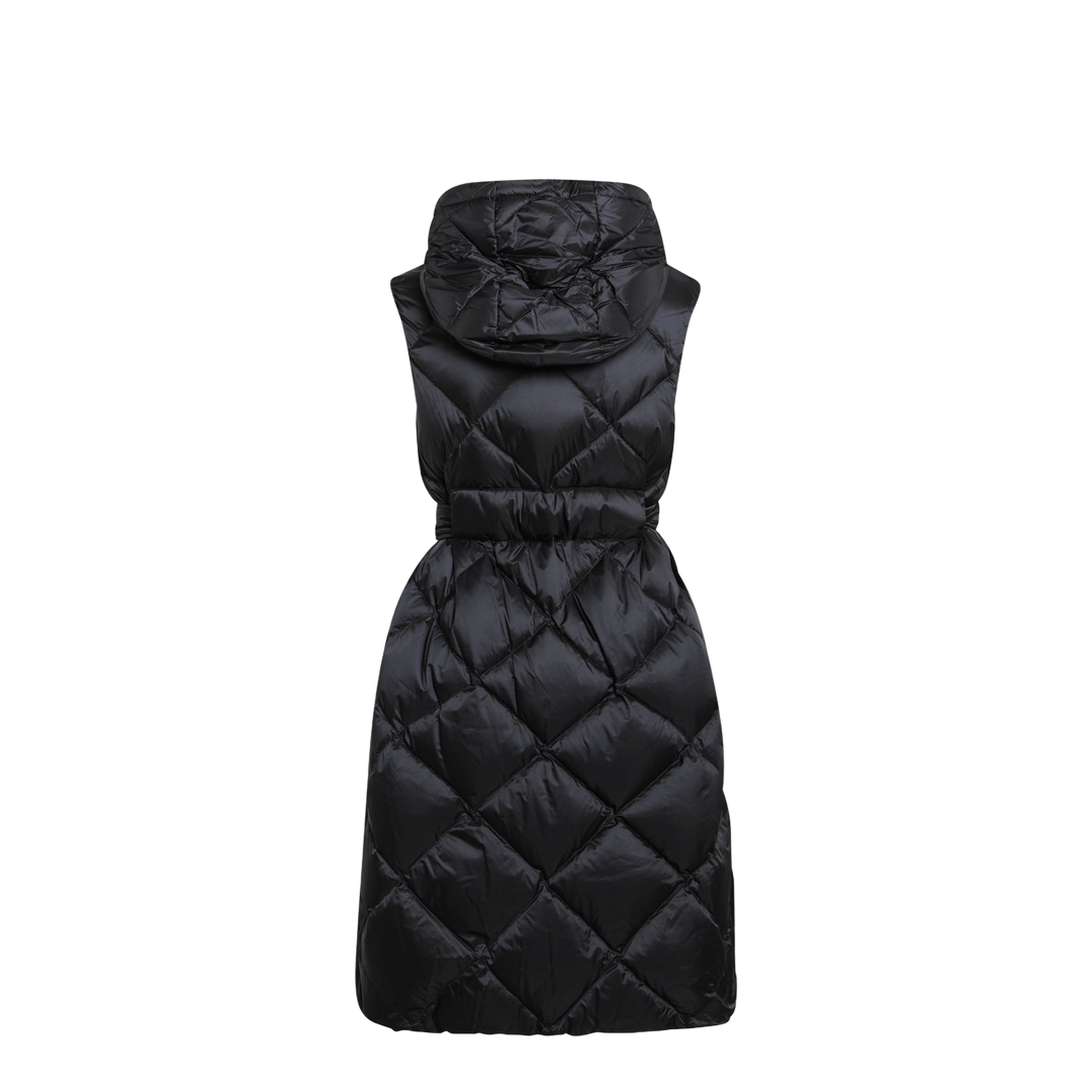 MAYFEYR - Max Mara - Black Belted Sleeveless Down Jacket - TREGILNY002