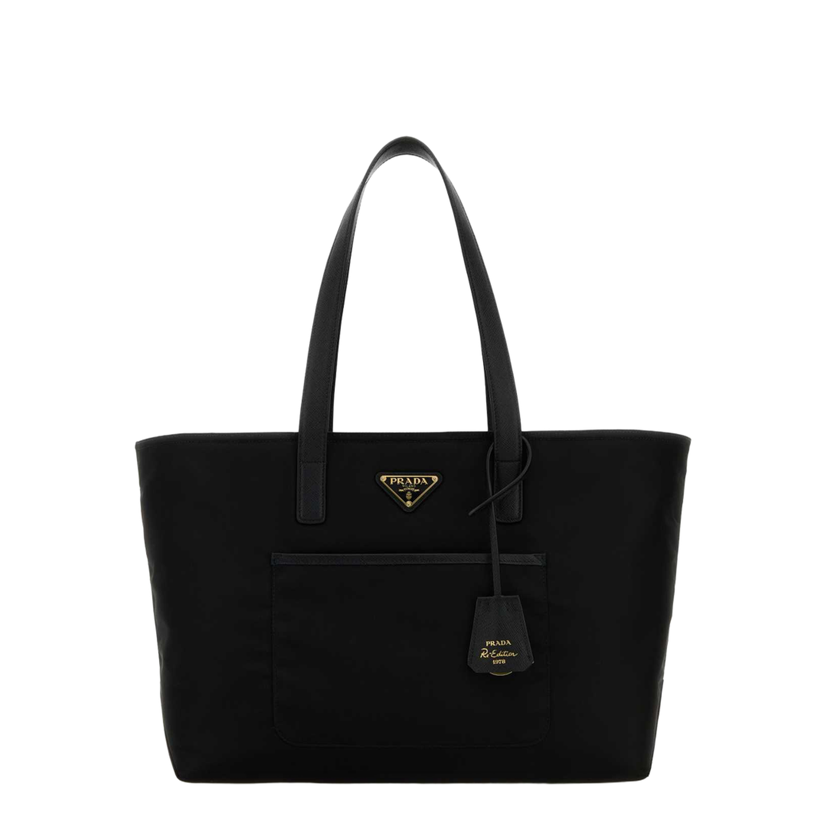 Black Re-Nylon Shopping Bag
