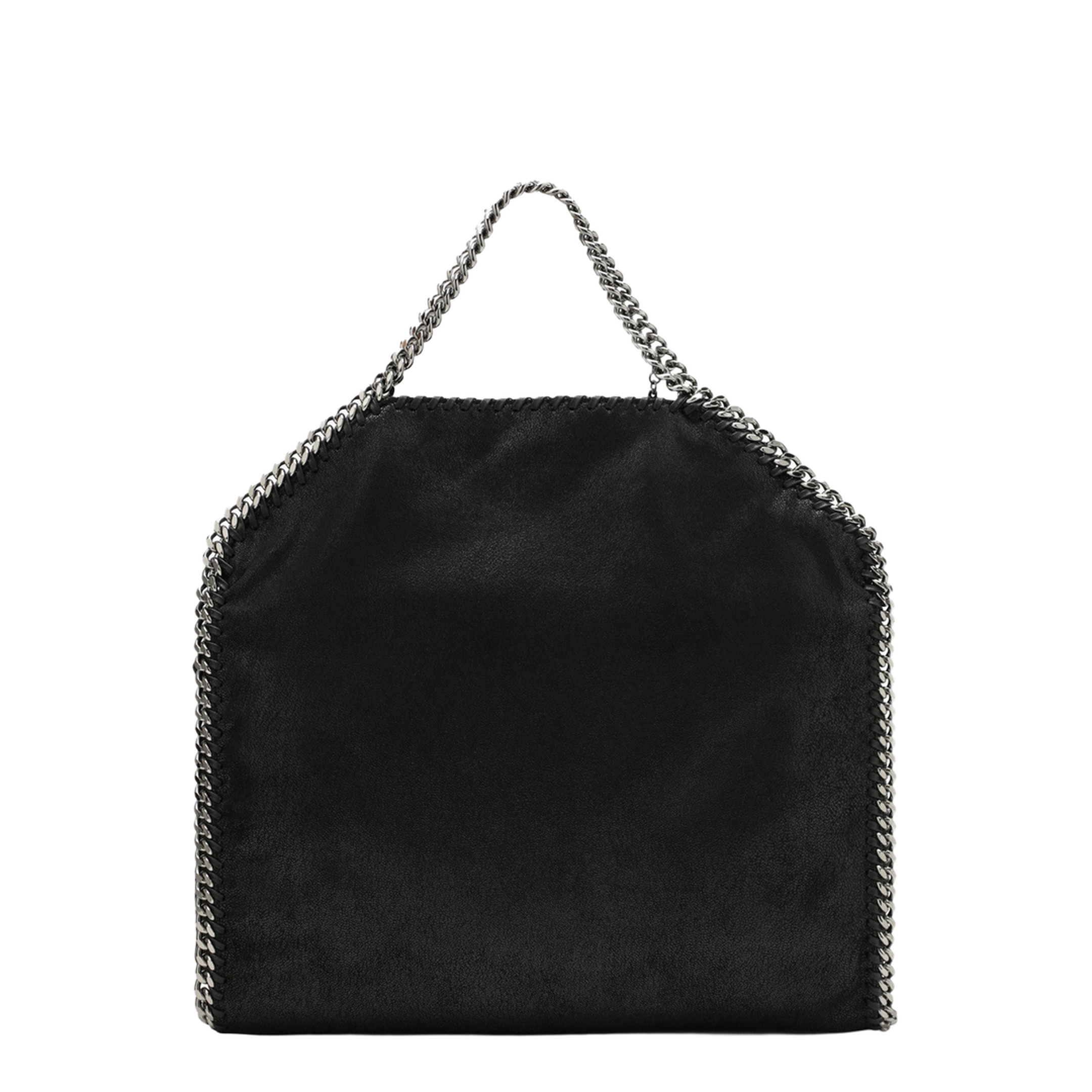 Falabella Fold-Over Shaggy Deer Tote Bag - Black