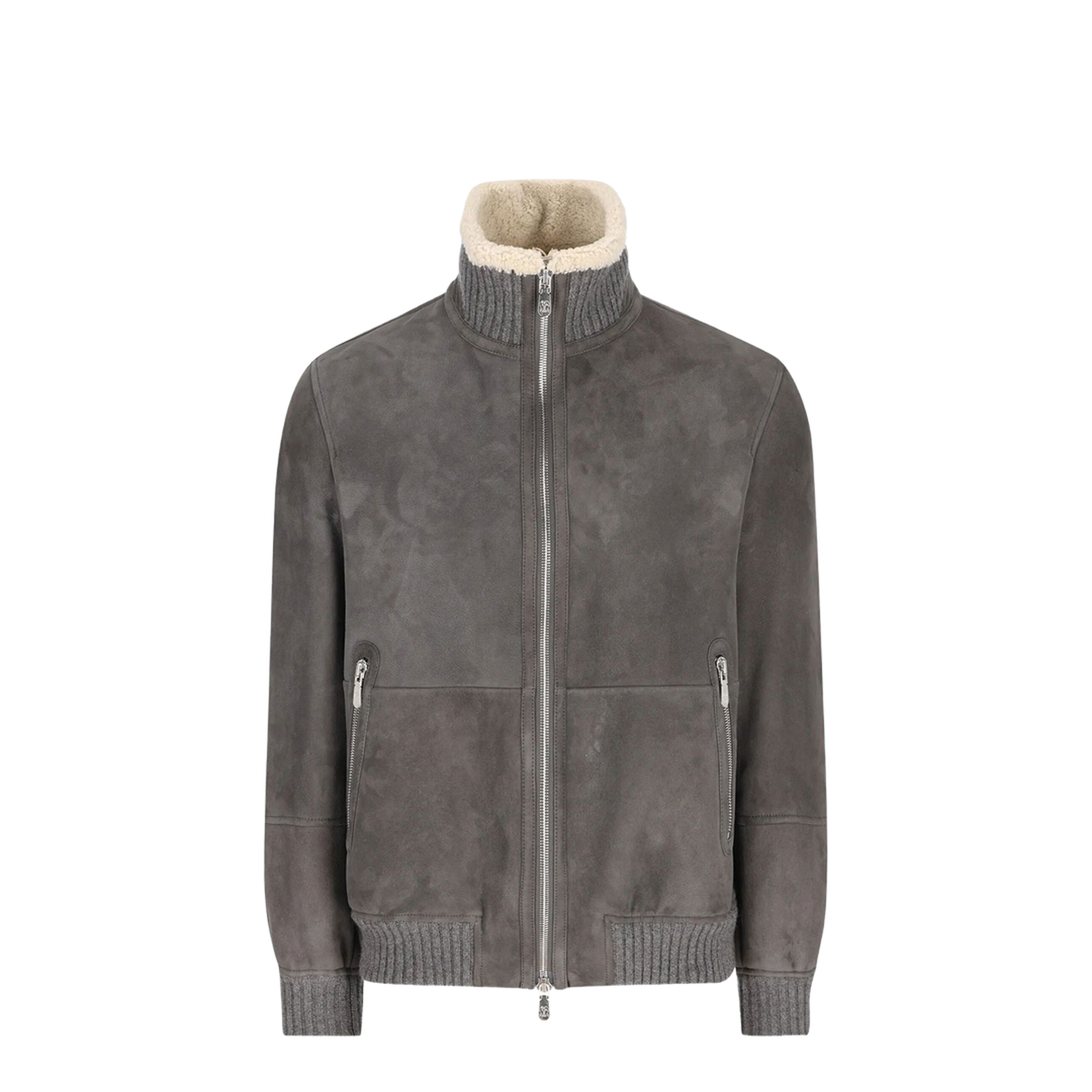 MAYFEYR - Brunello Cucinelli - Shearling Jacket With Zip And High Neck - MPMCU1737