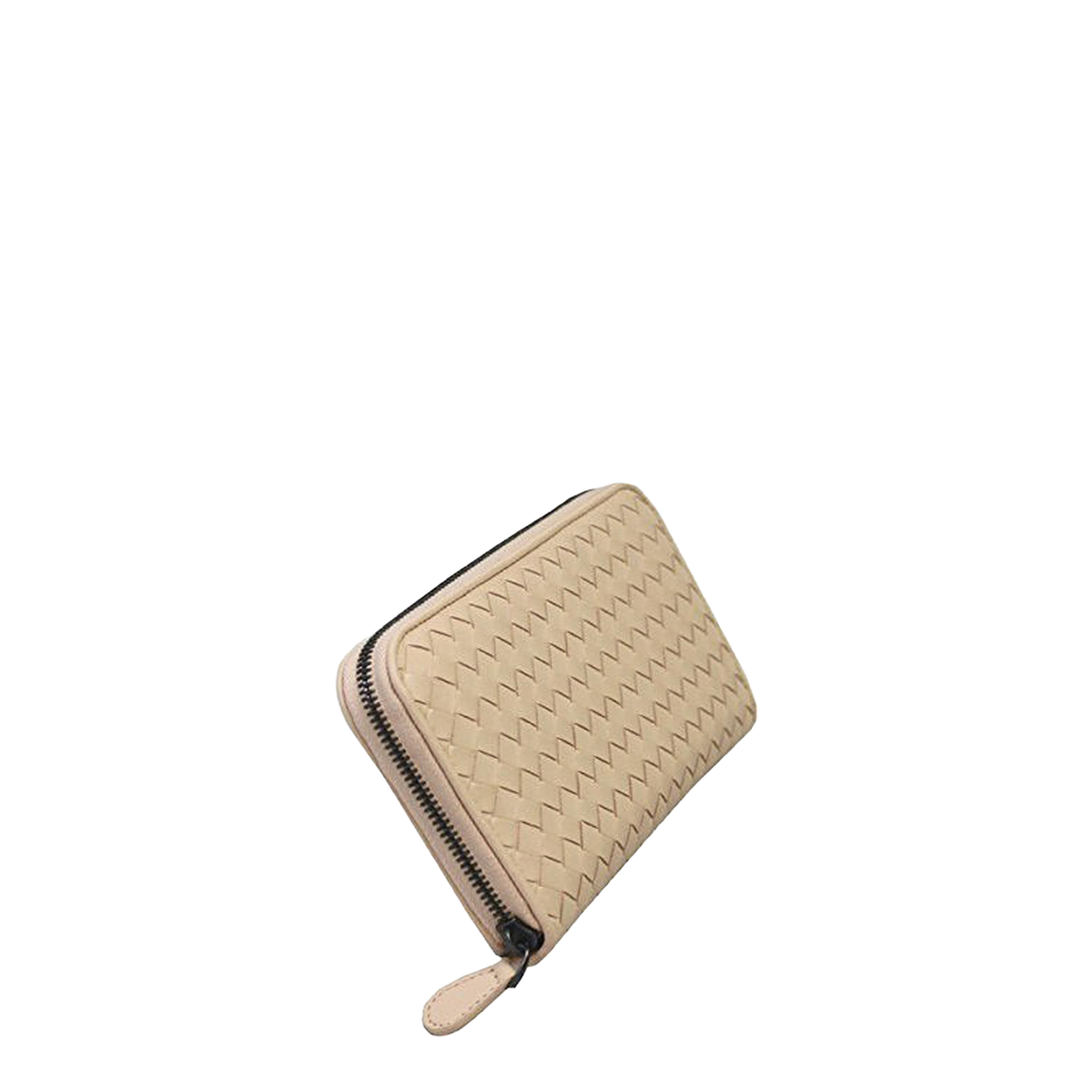 Intrecciato Leather Wallet - Beige