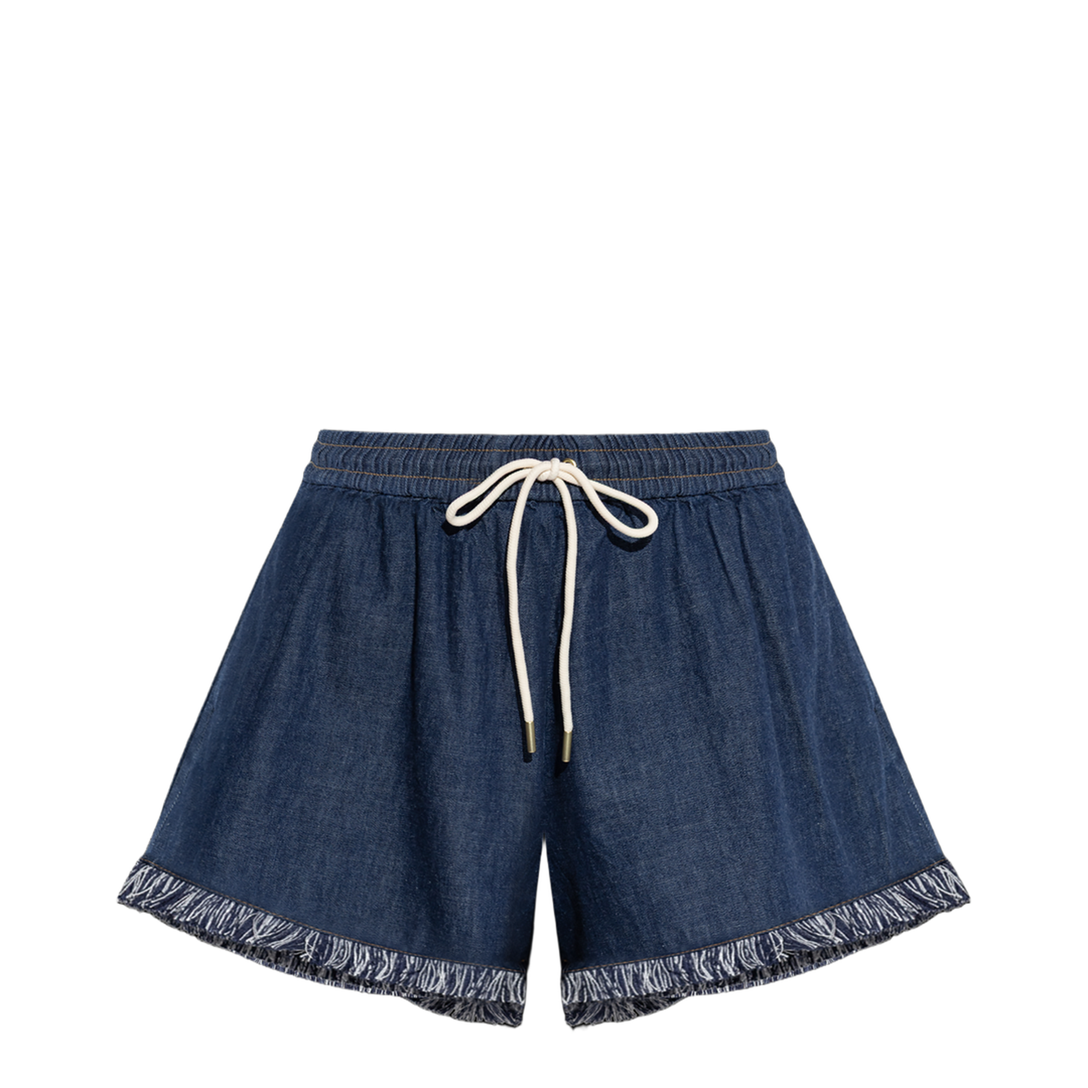 Denim Shorts with Fringes