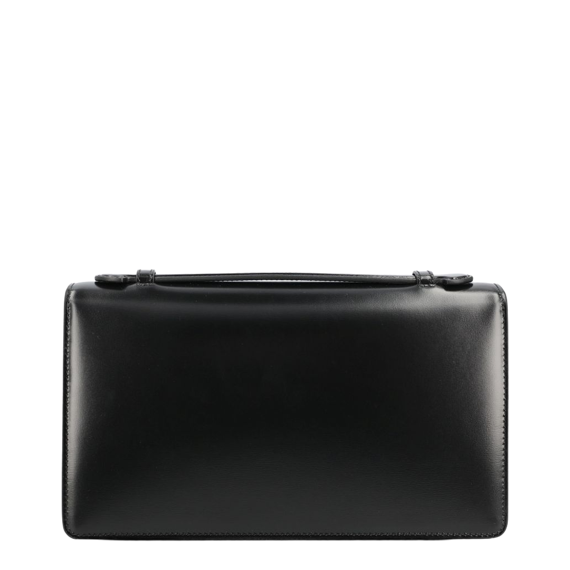 Triomphe Medium Calfskin Shoulder Bag - Black