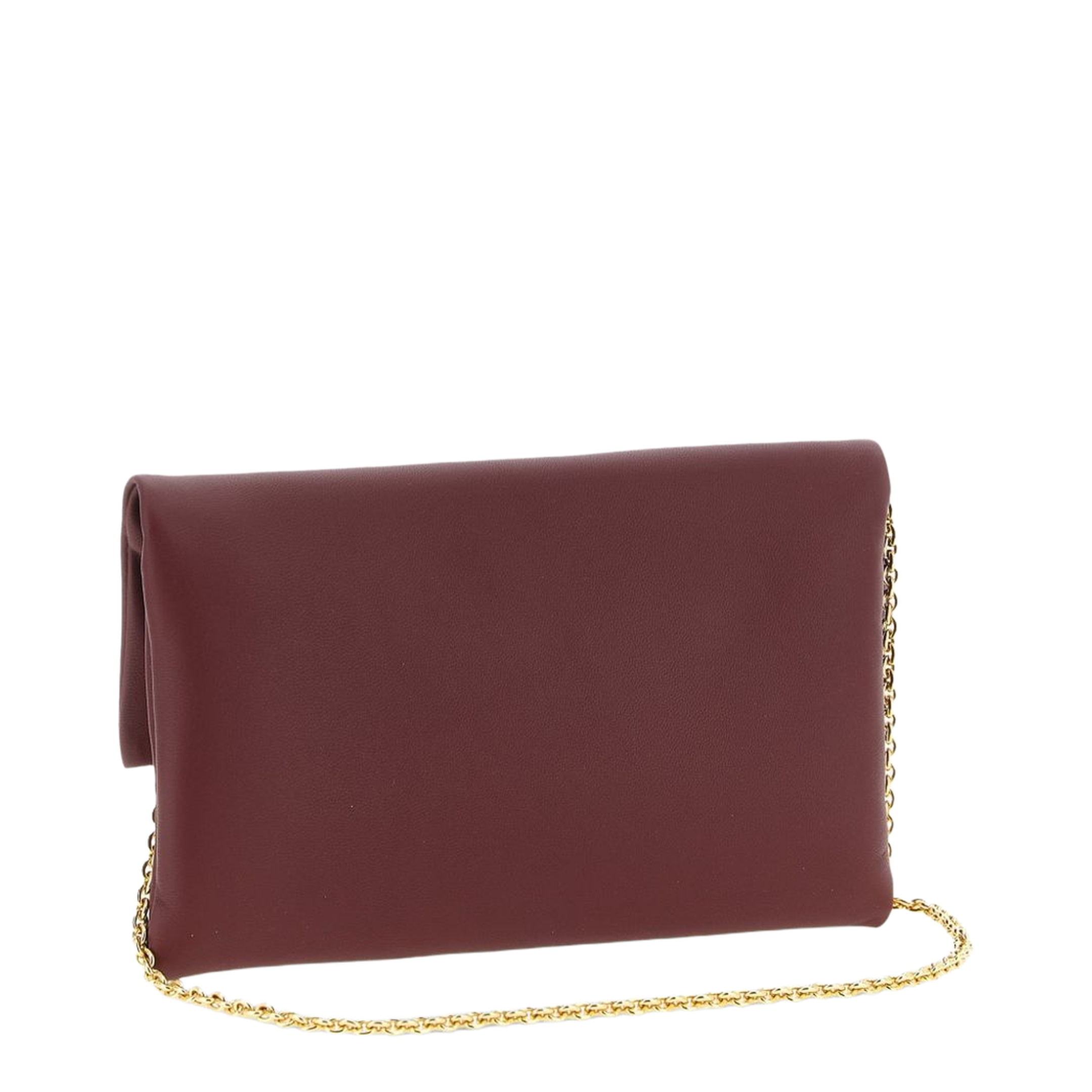 Medium Lambskin Pouch - Burgundy