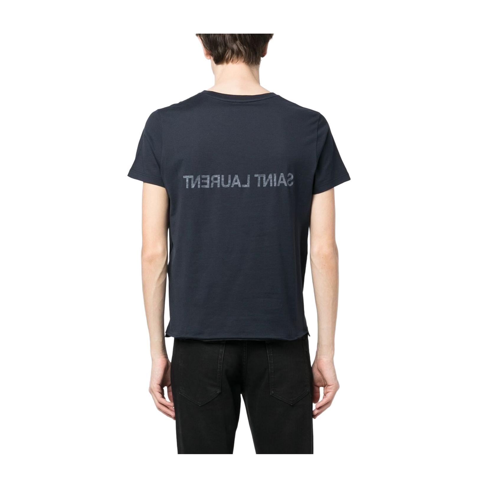 Navy Blue Logo-Print T-Shirt