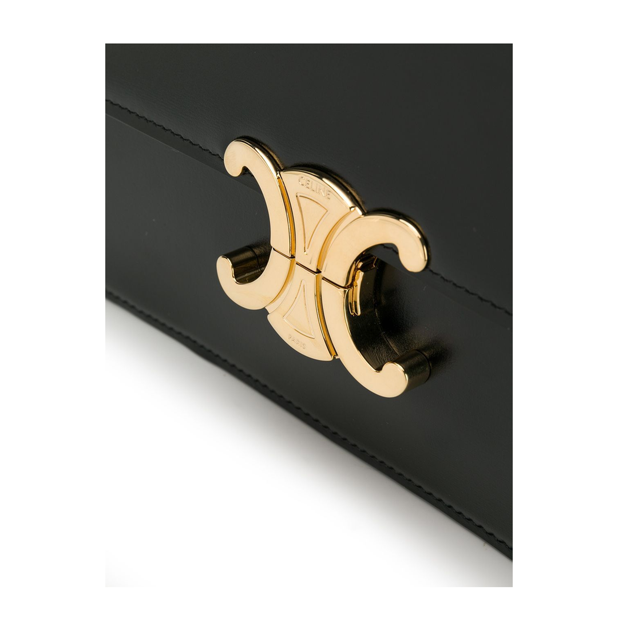 Classique Triomphe Bag in Shiny Calfskin - Black