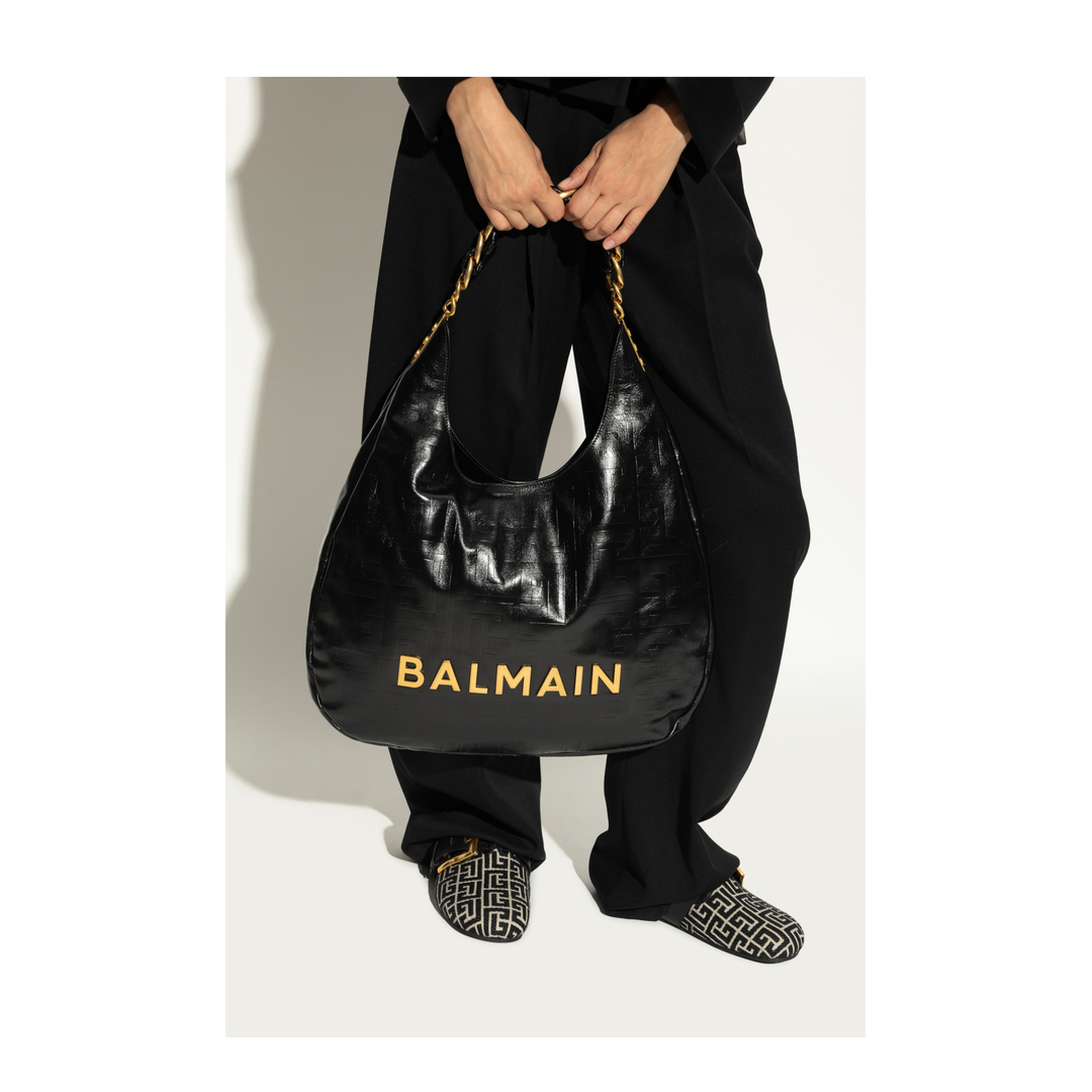 1945 Soft Hobo Crinkled Leather Tote Bag with Monogram