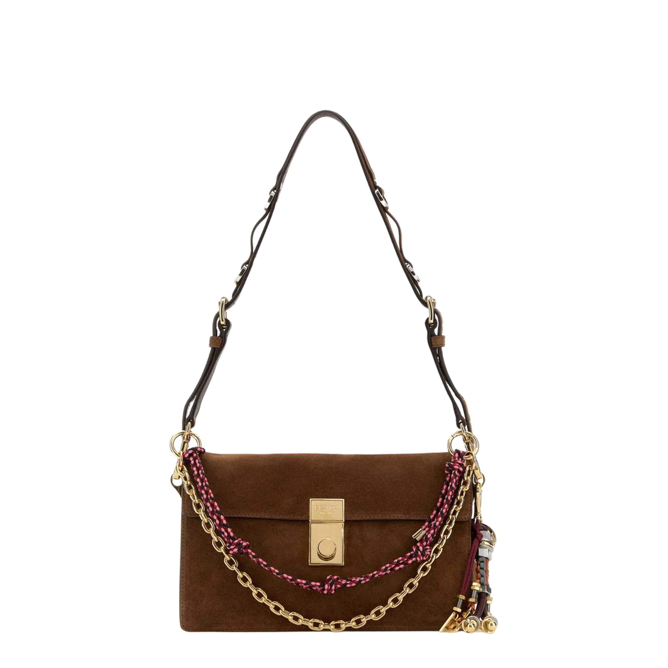 Brown Suede Small Soft Sound Shoulder Bag