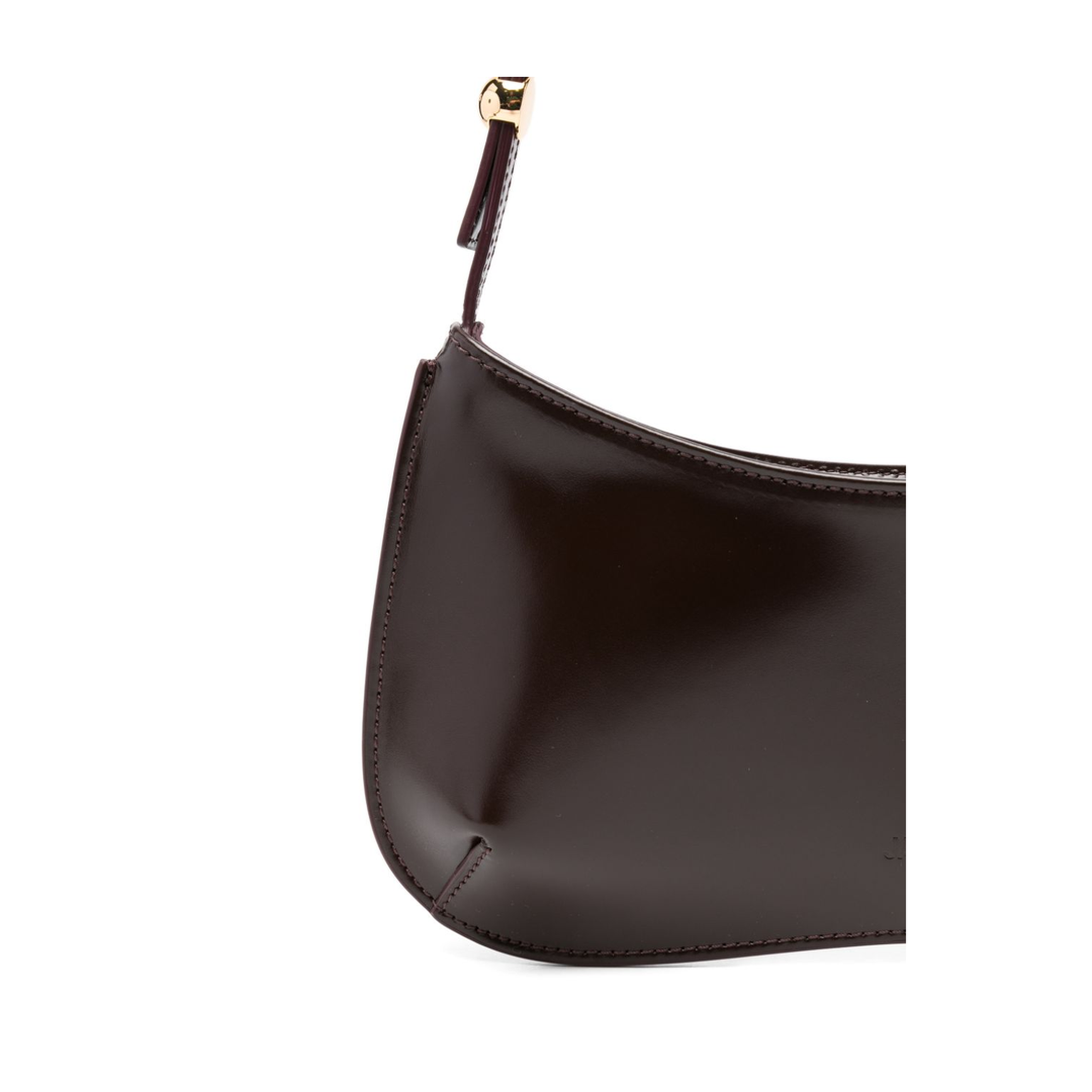 Le Bisou Medium Calf Leather Shoulder Bag - Bordeaux (Dark Burgundy)