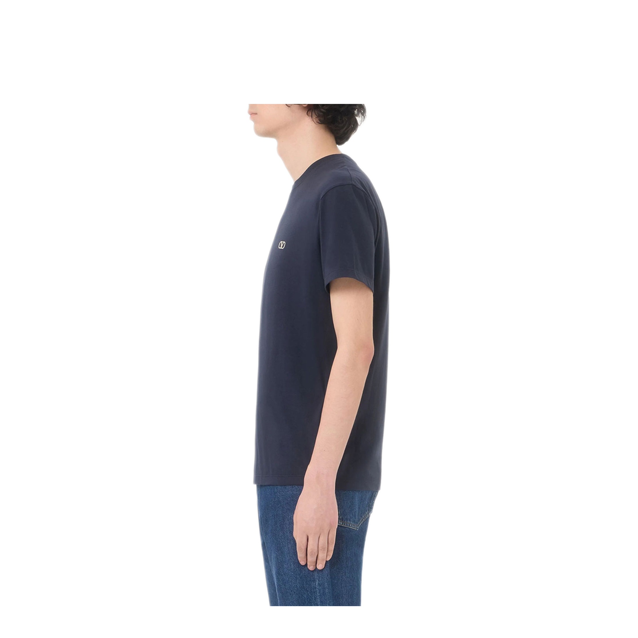 MAYFEYR - Valentino - Cotton T-Shirt With Vlogo Embroidery - VMG10VBMM598