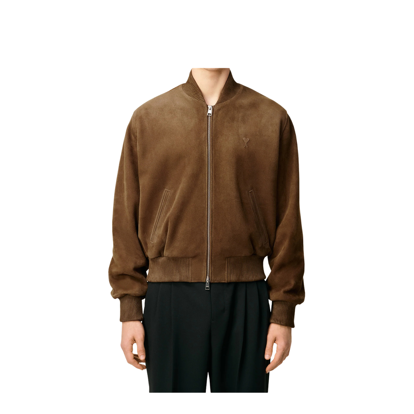 Hazelnut Brown Leather Zipped Jacket