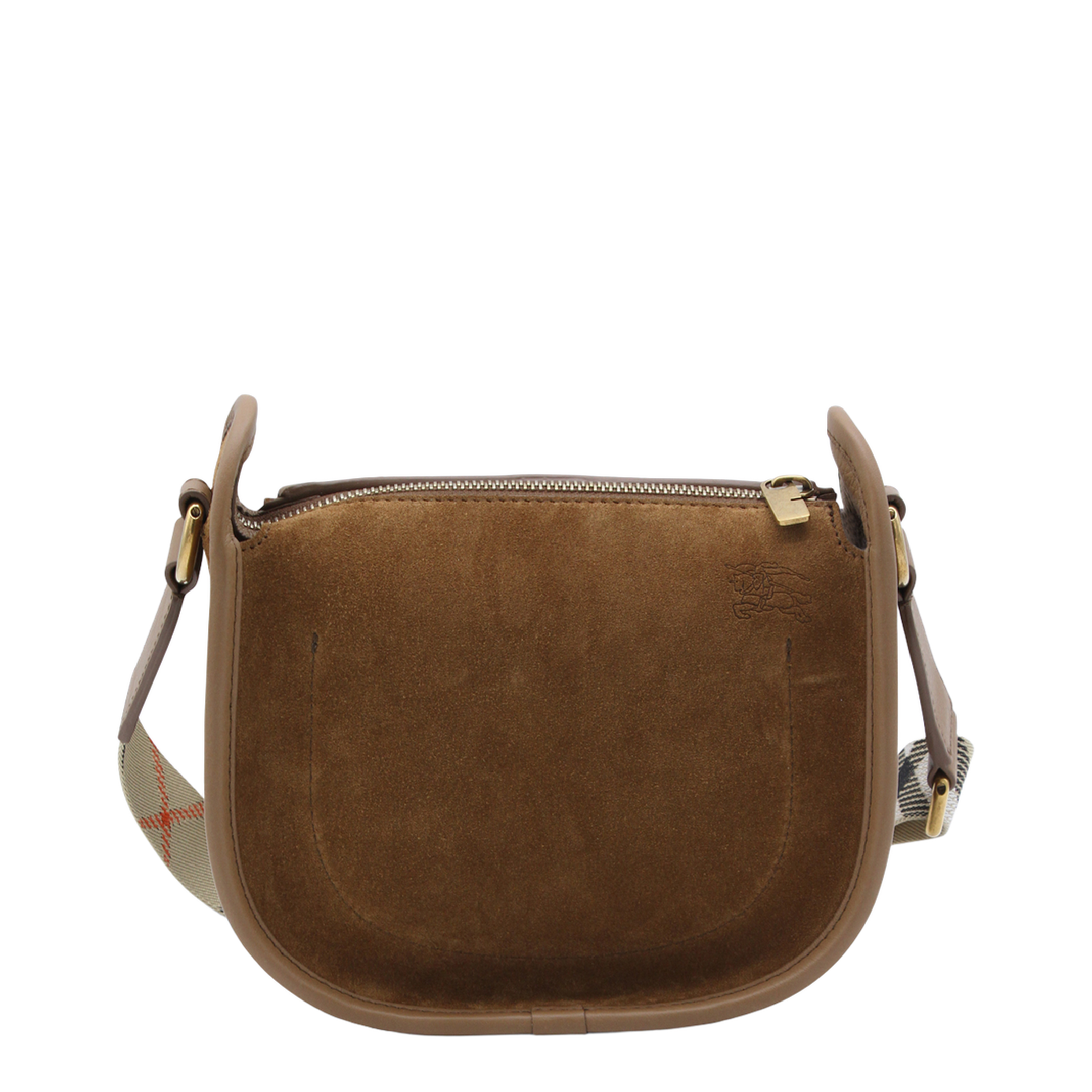 Mini B Clip Suede Messenger Bag - Hazel Brown