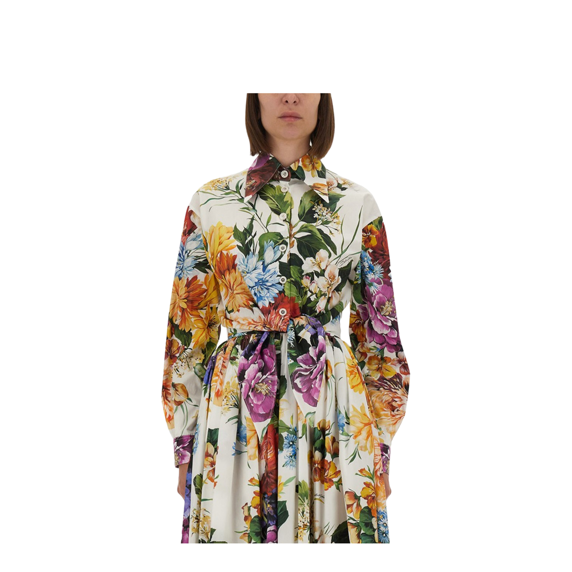 Floral Print Poplin Shirt